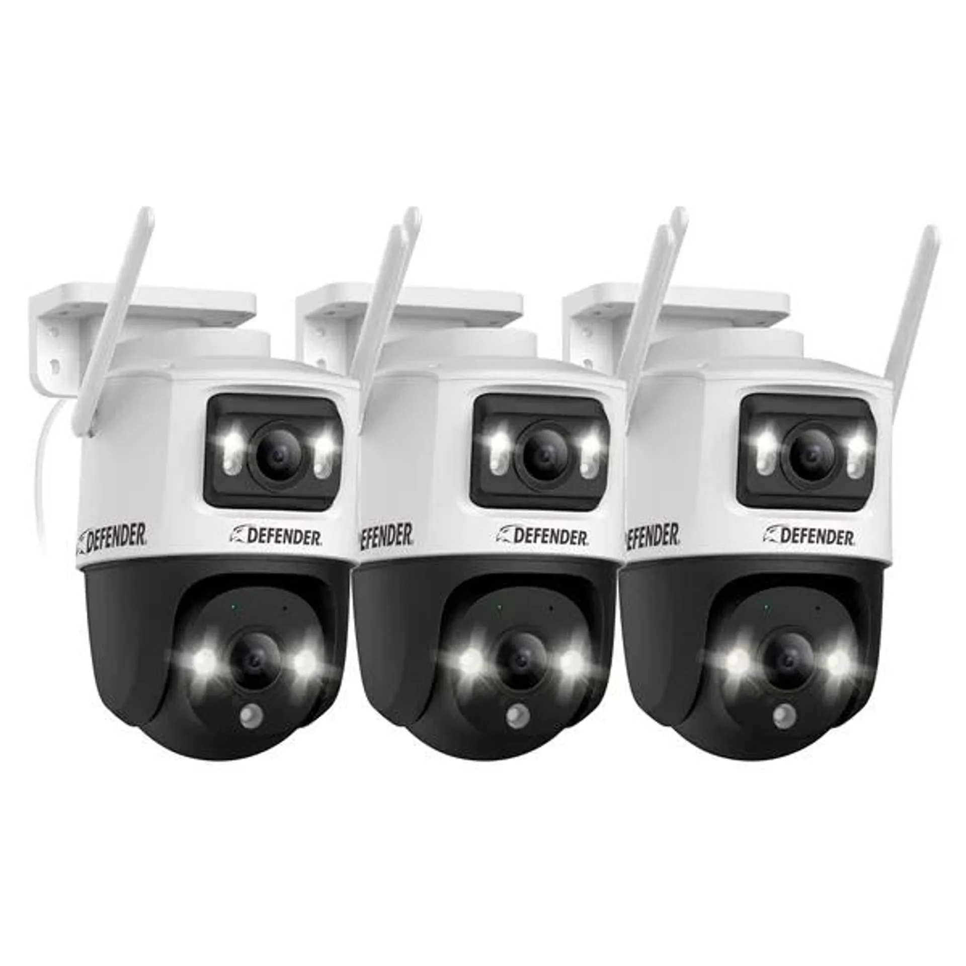 Defender AI POWERED Guard Pro 3K Wi-Fi Plug-in Power Security Cameras