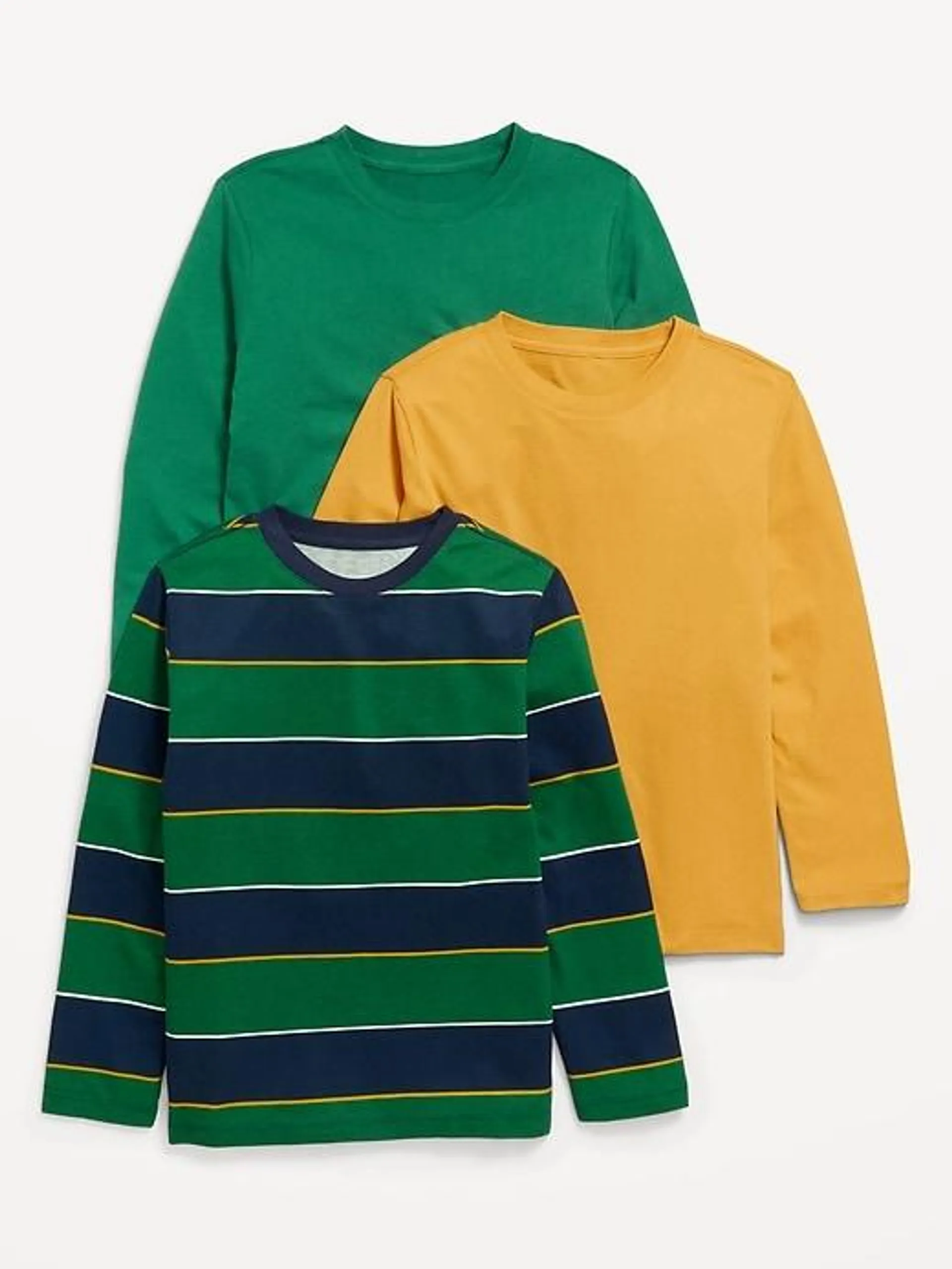 Softest Long-Sleeve T-Shirt 3-Pack for Boys