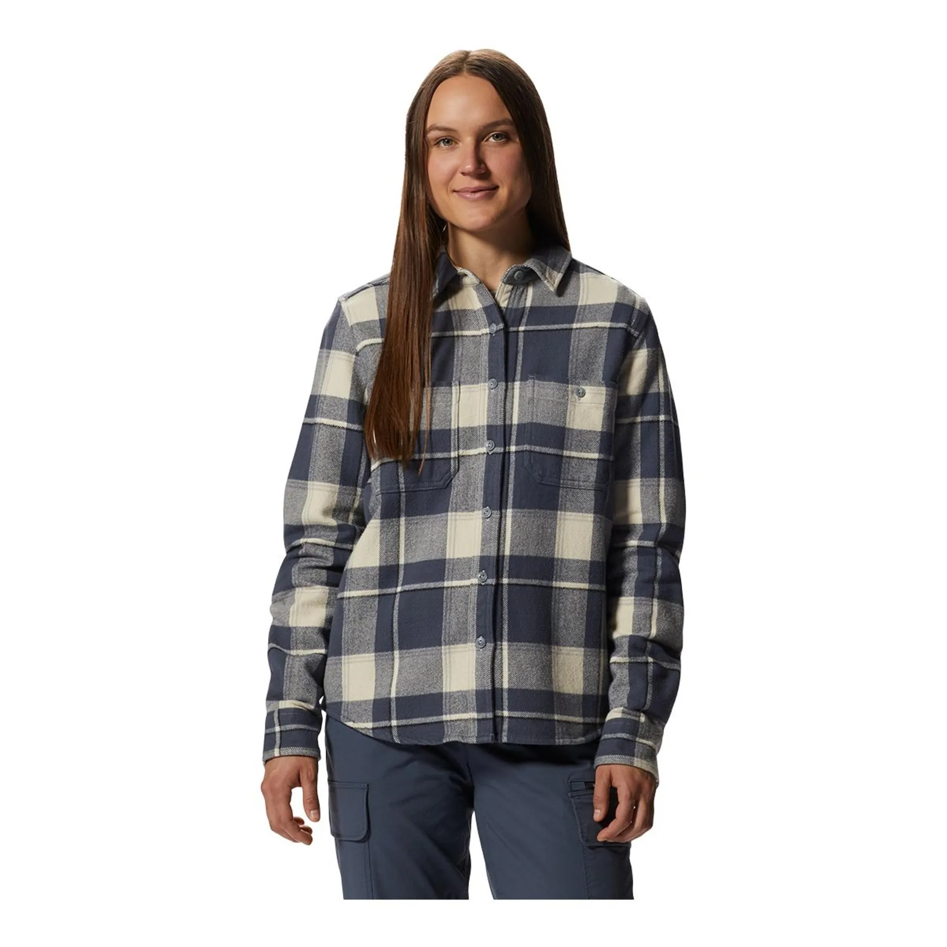 Mountain Hardwear Women's Plusher Button Up Flannel Plaid Shirt