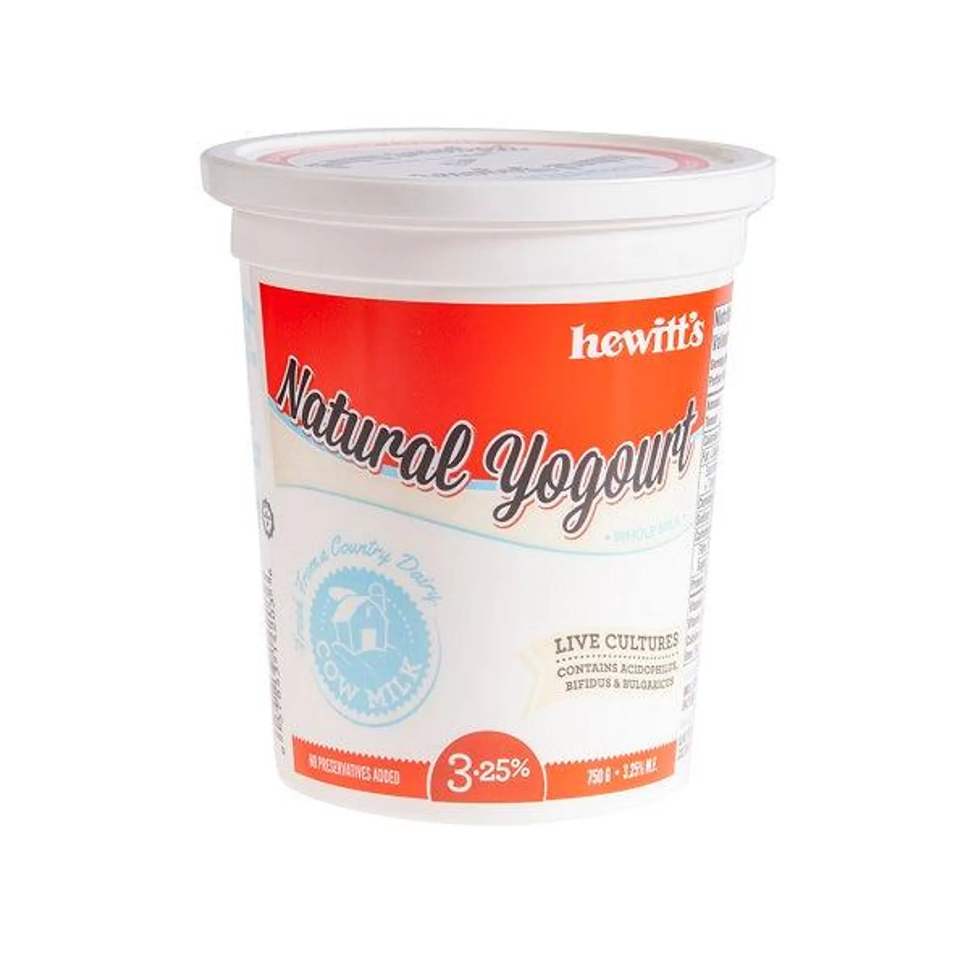 Hewitt's 3.8% Plain Yogurt - 750 g