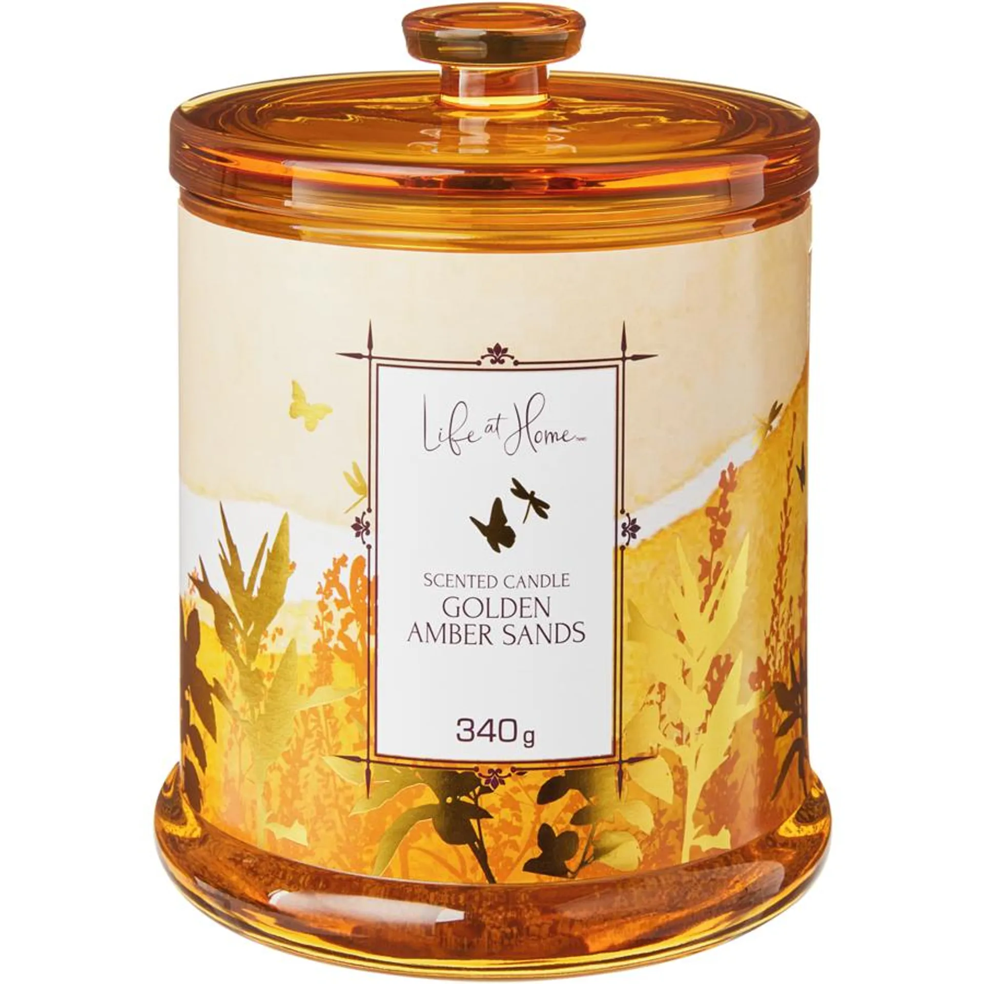 Golden Amber Sands Scented Candle with Lid