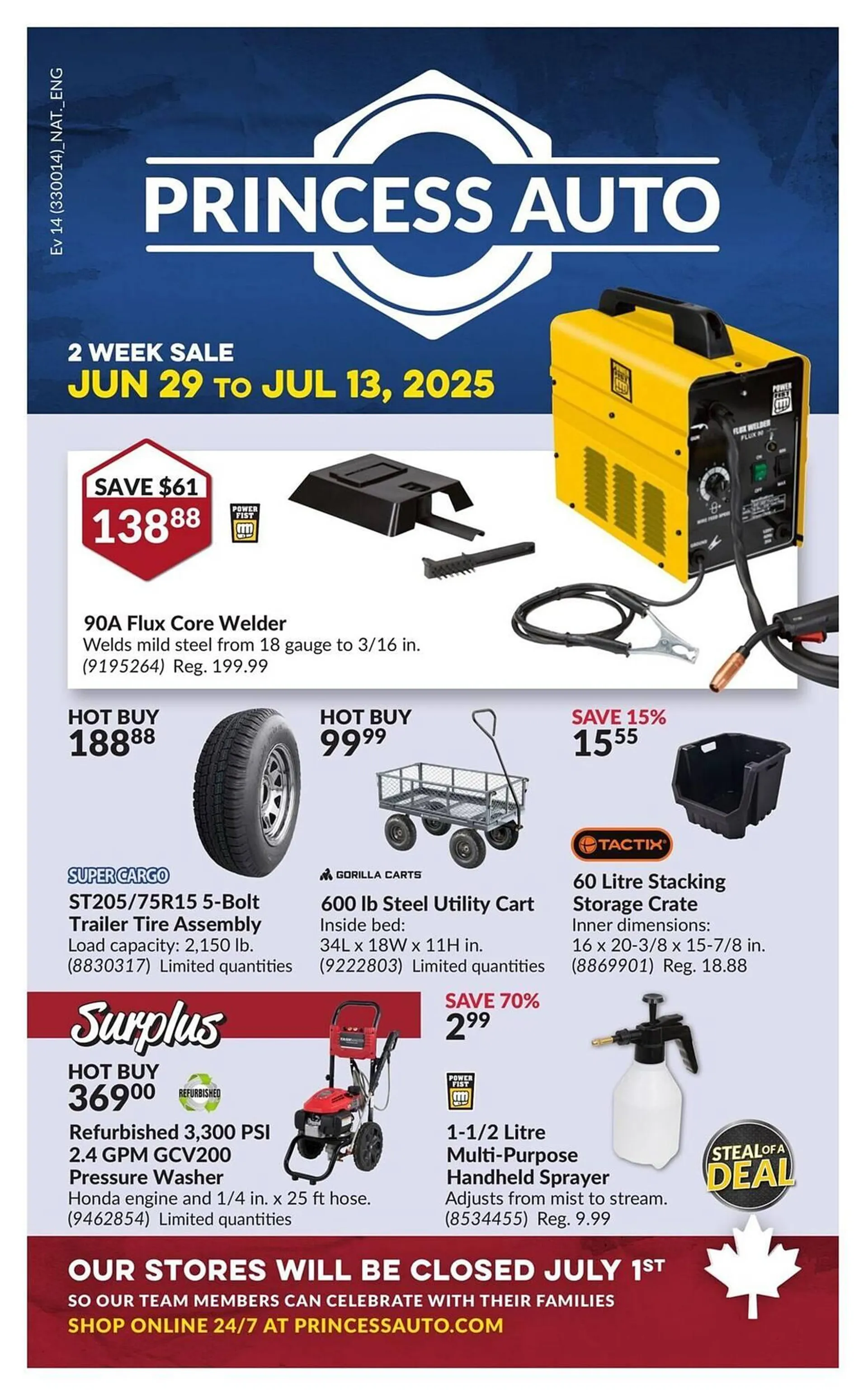 Princess Auto flyer from June 29 to July 13 2025 - flyer page 1