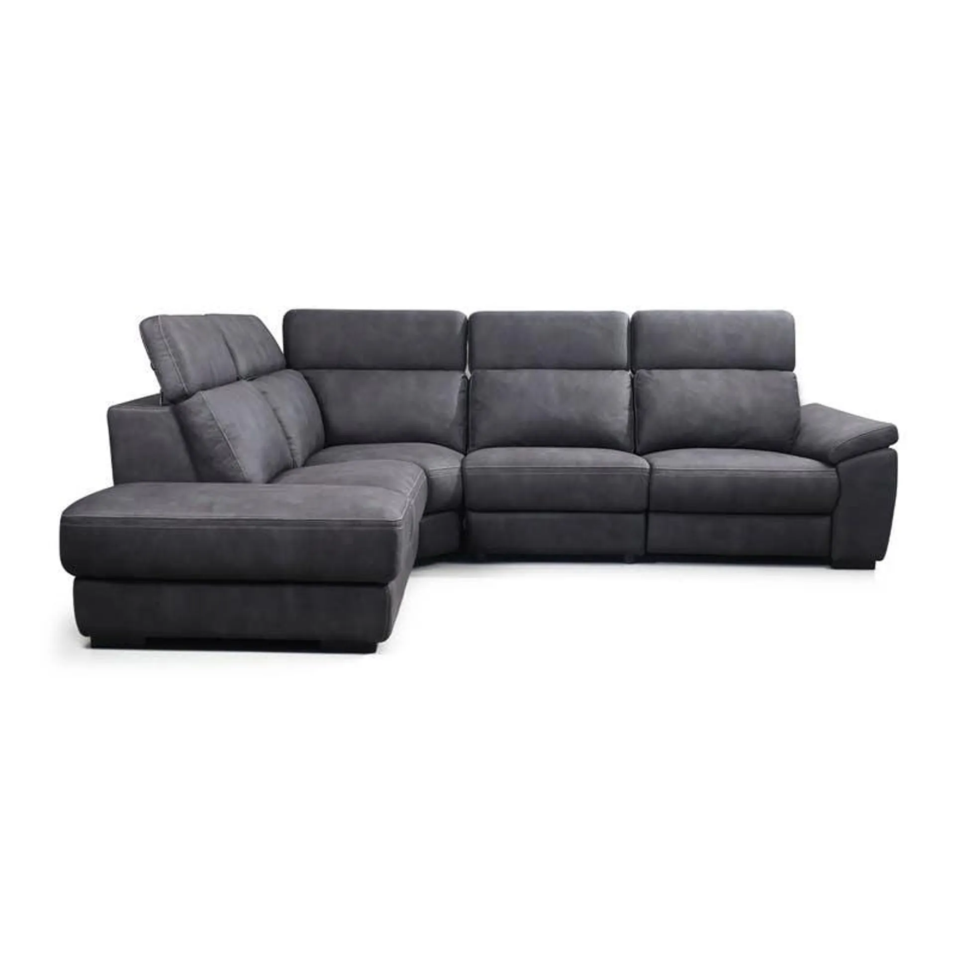 Sectionnel modulaire électrique inclinable avec appuis-tête ajustables et ottoman - 4 mcx