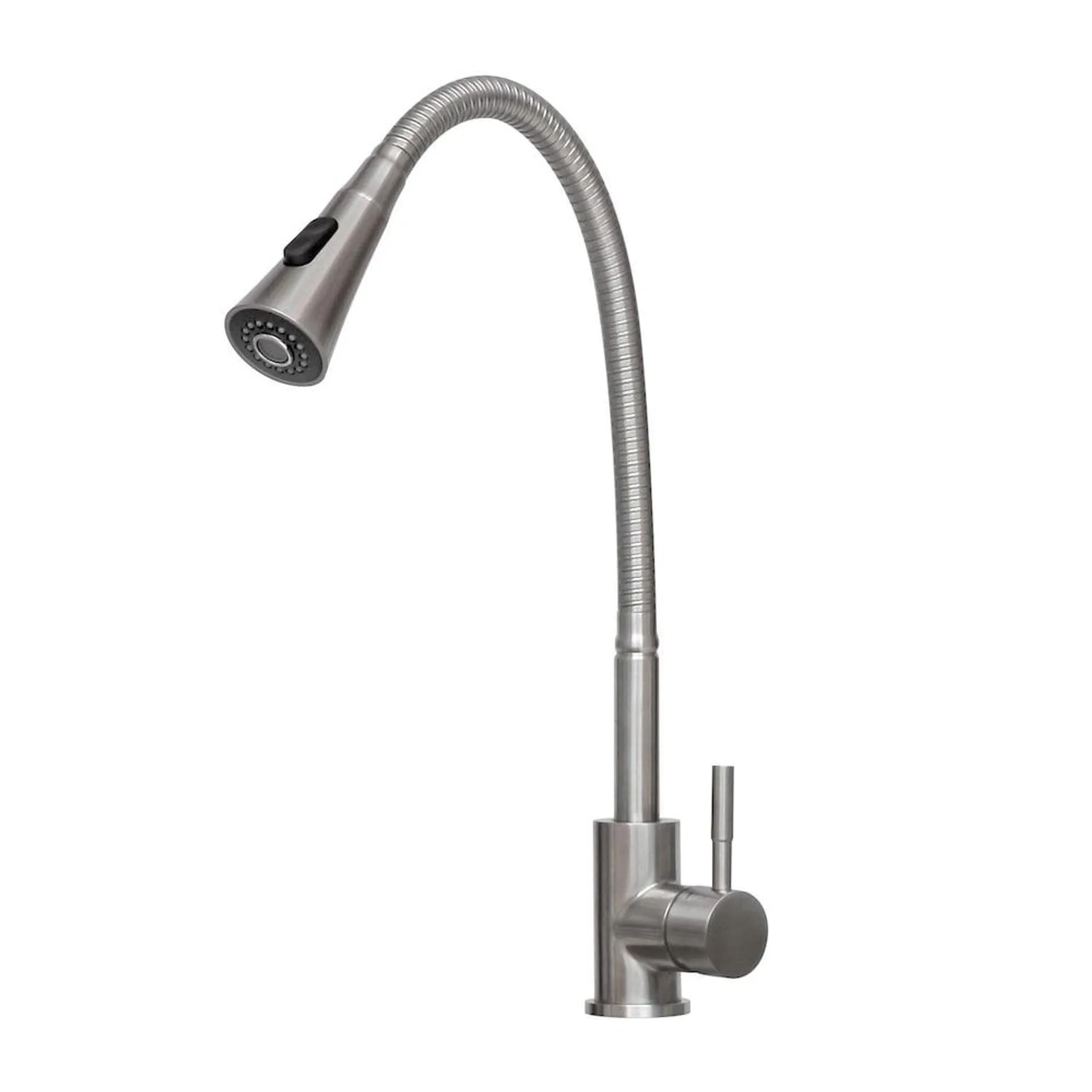 Berlin Pull-Down Brushed Nickel Kitchen Faucet with Flex Neck