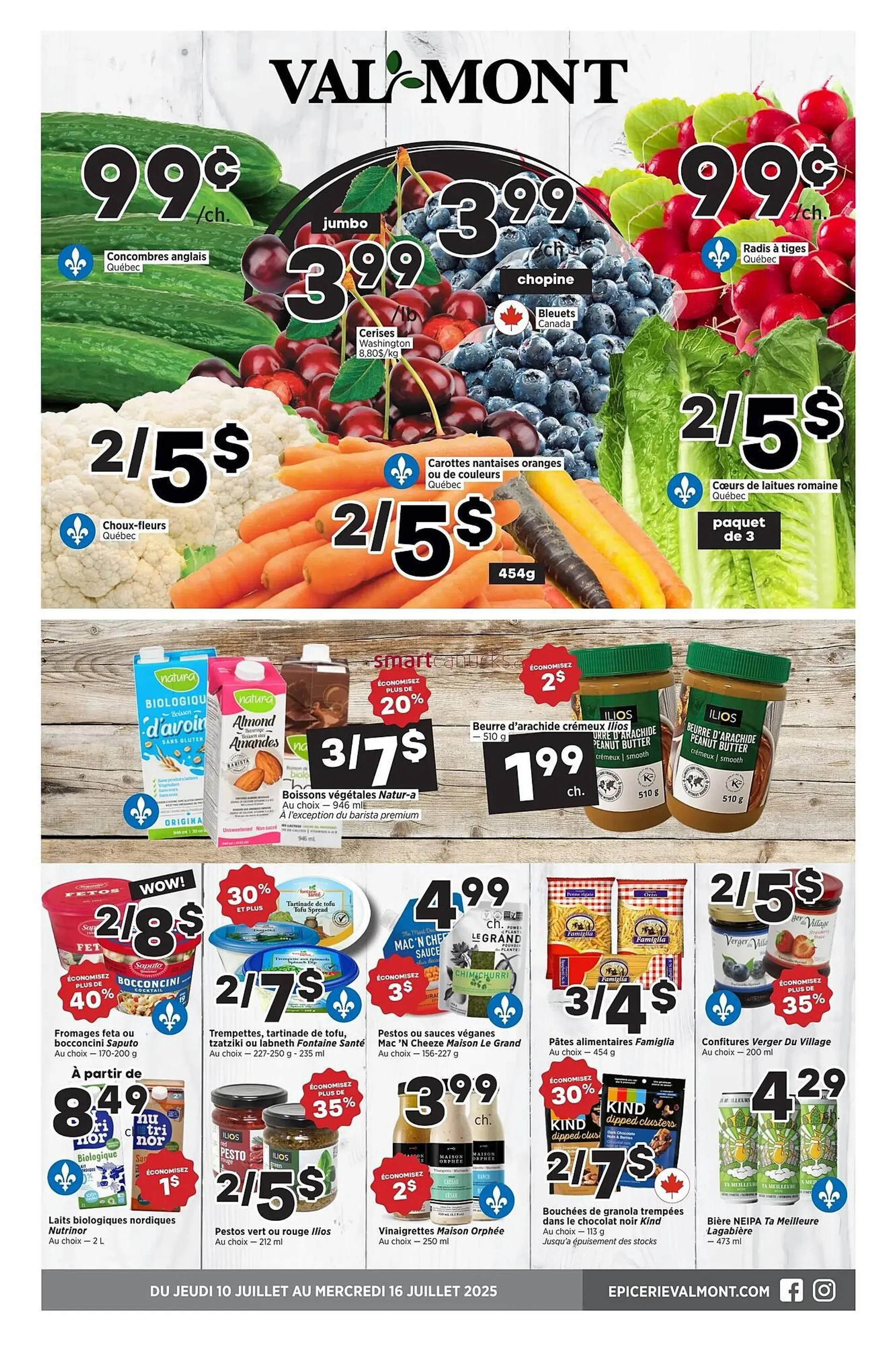 Val-Mont flyer from July 10 to July 16 2025 - flyer page 1