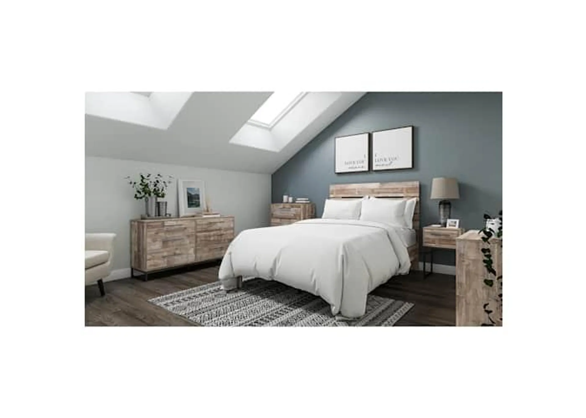 Neilsville Full Platform Bed - Whitewash