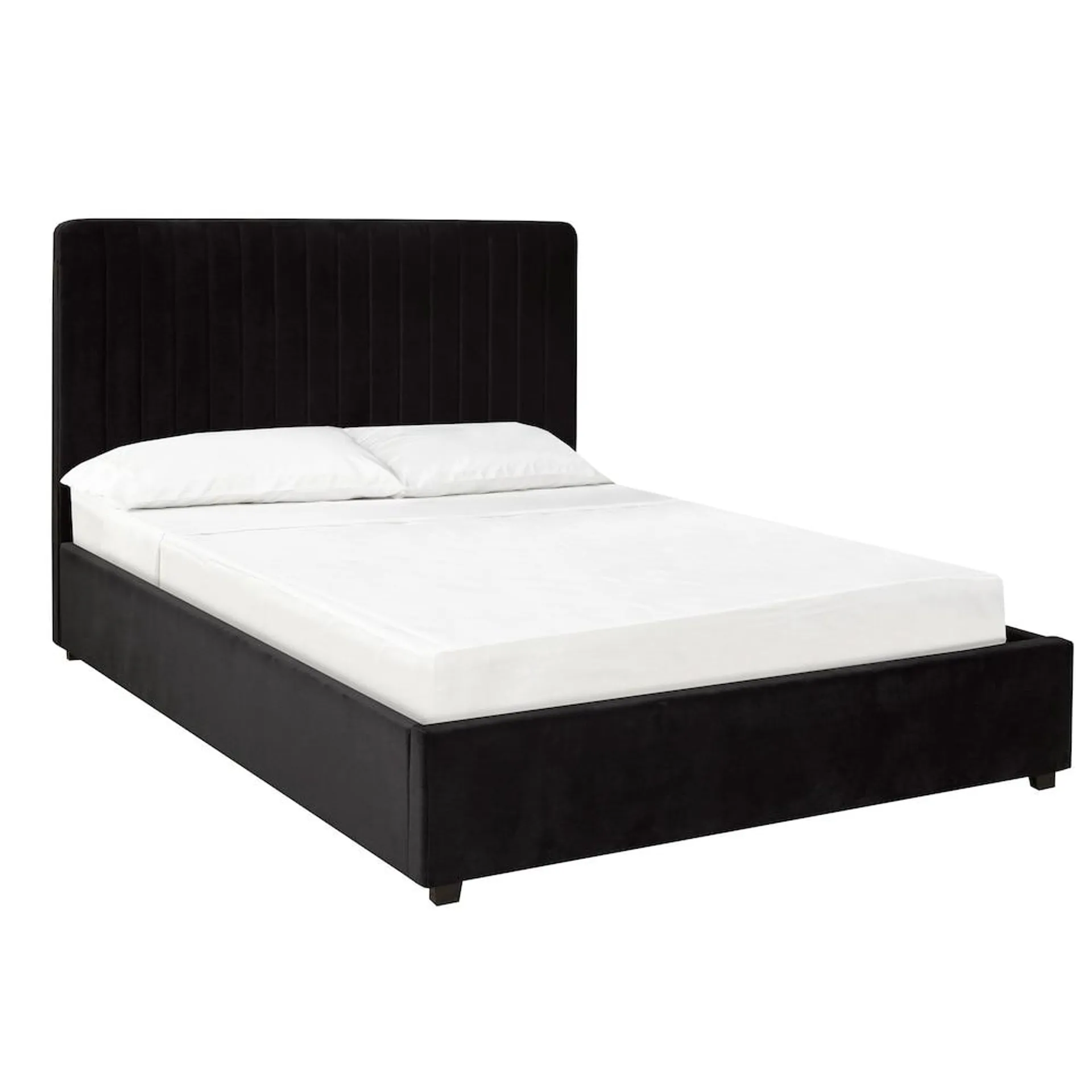 Nathan Queen Platform Bed with Storage, Black