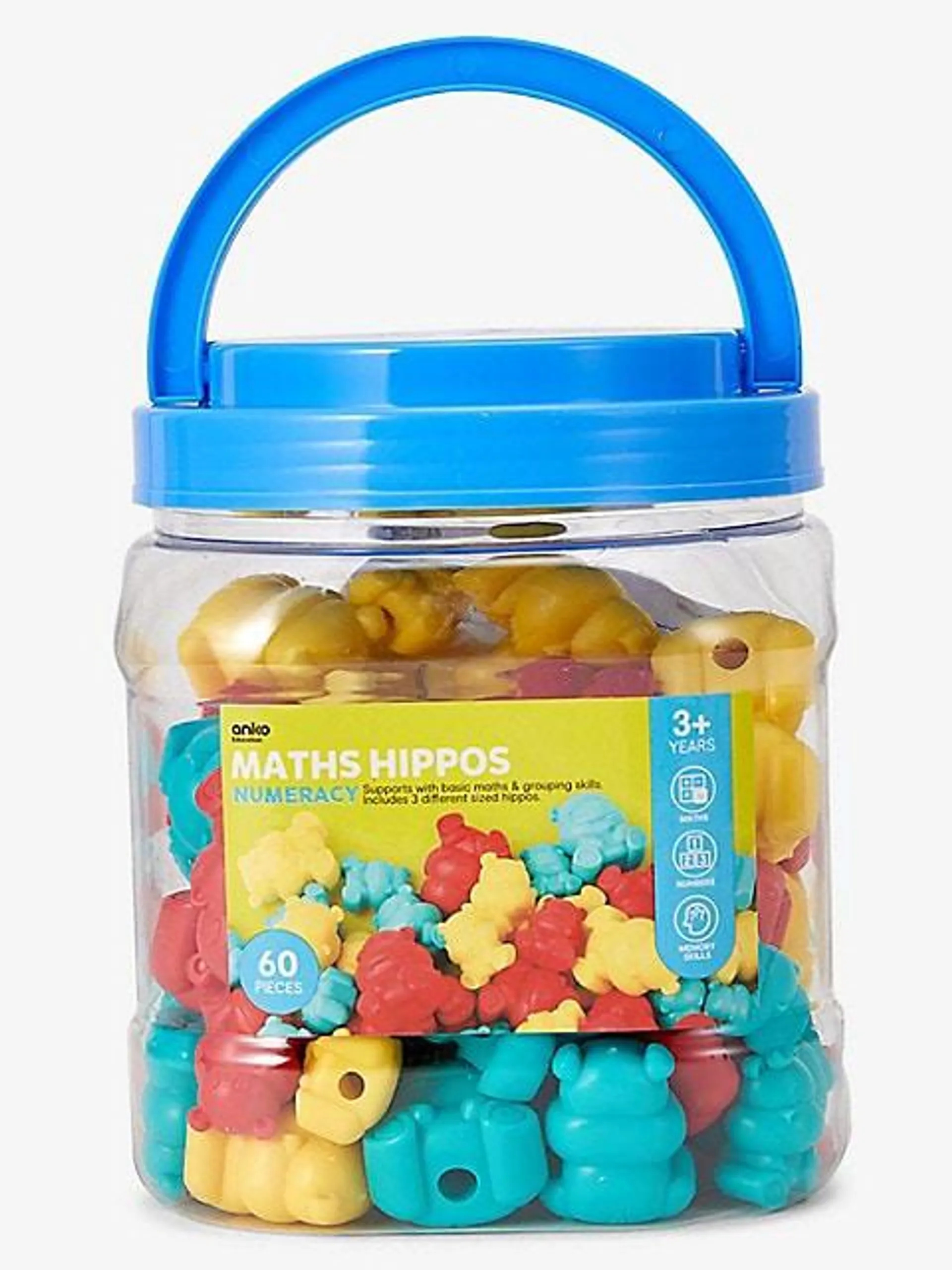 60-Piece Maths Hippos Numeracy Set