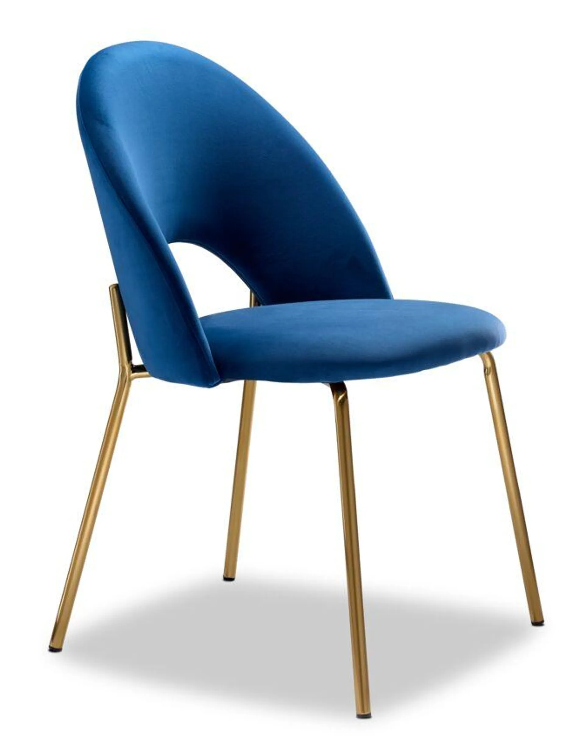 Aurora Side Chair - Blue, Gold