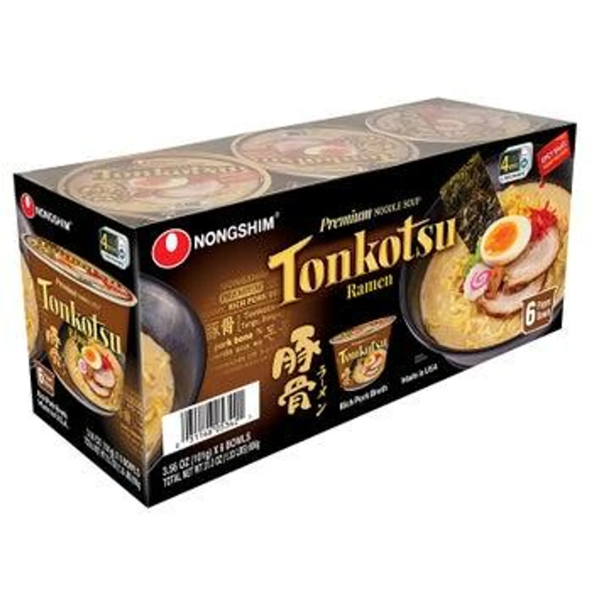 Nongshim Tonkotsu Ramen, 6 x 101 g