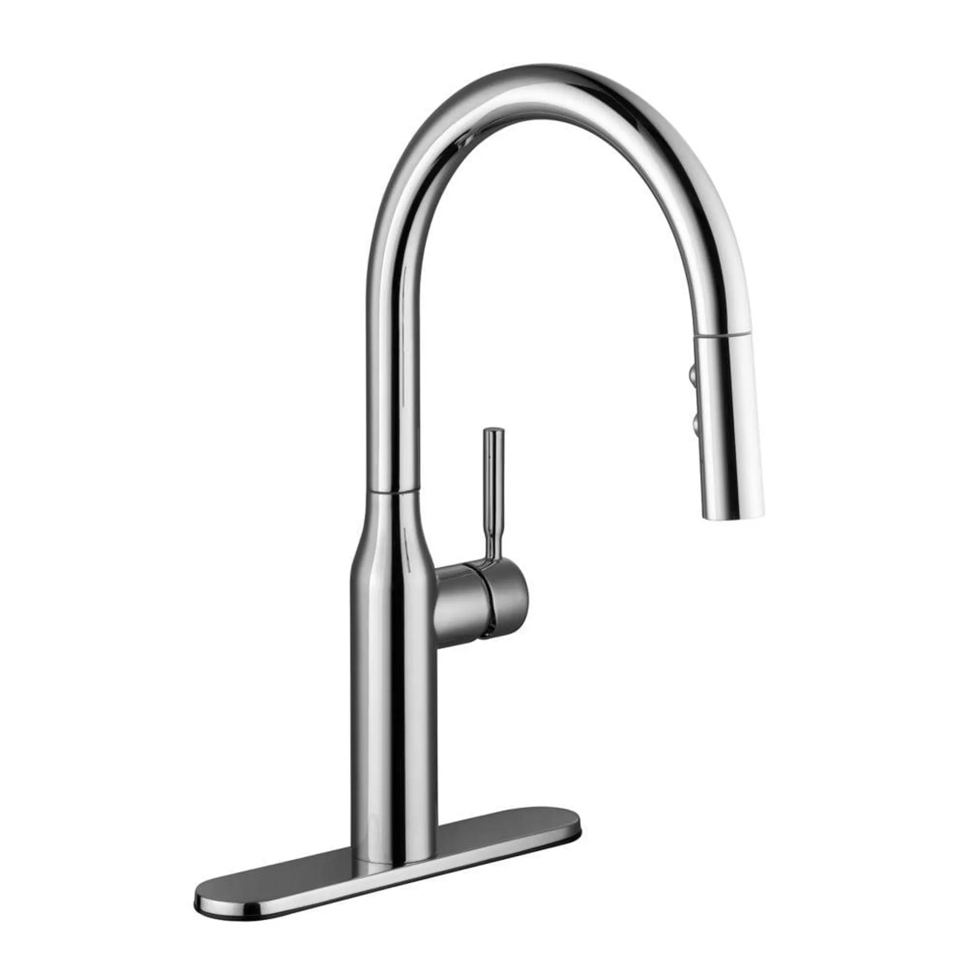 Upson Single Handle Pull-Down Kitchen Faucet in Chrome