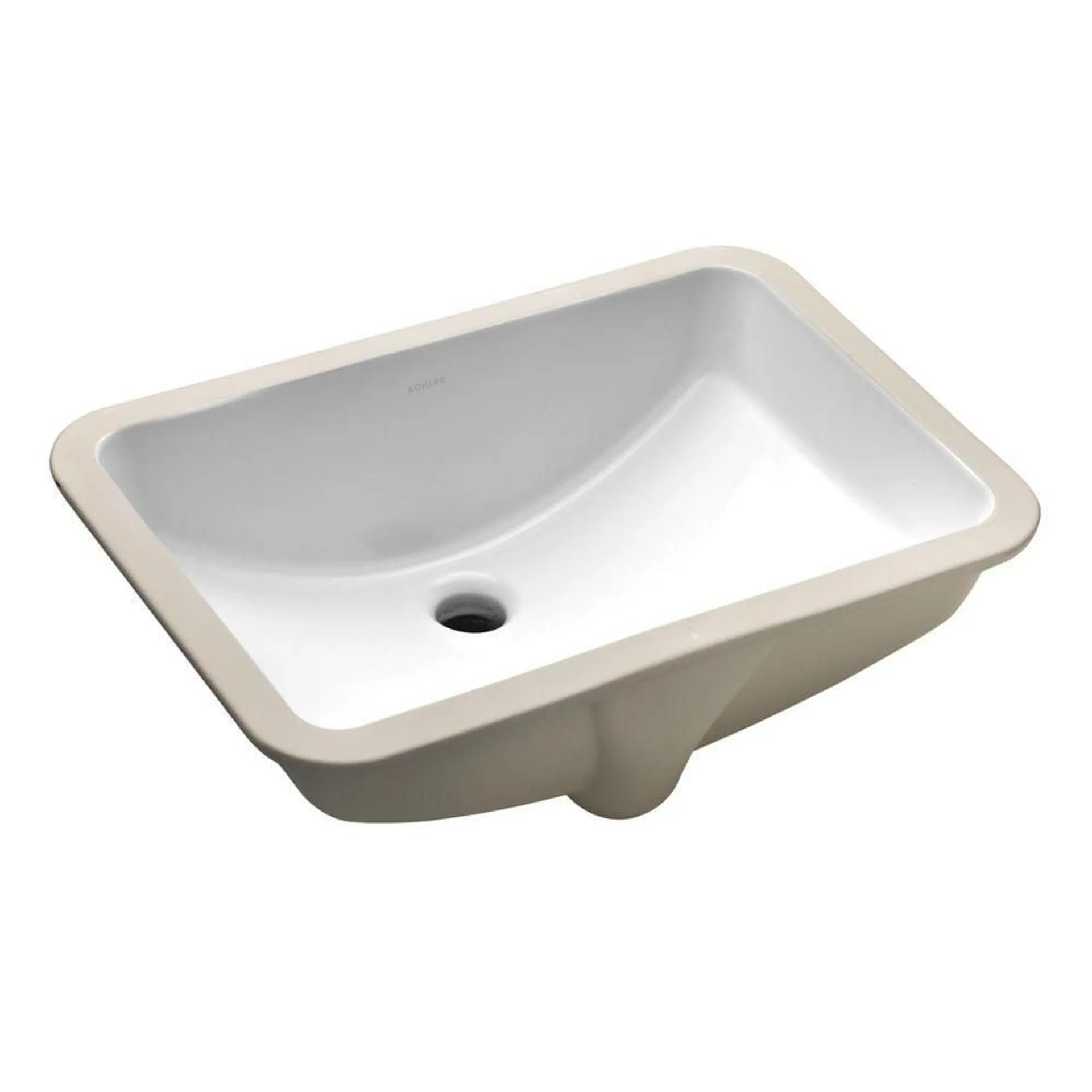 Ladena 20-7/8-inch Undermount Bathroom Sink in White with Overflow Drain