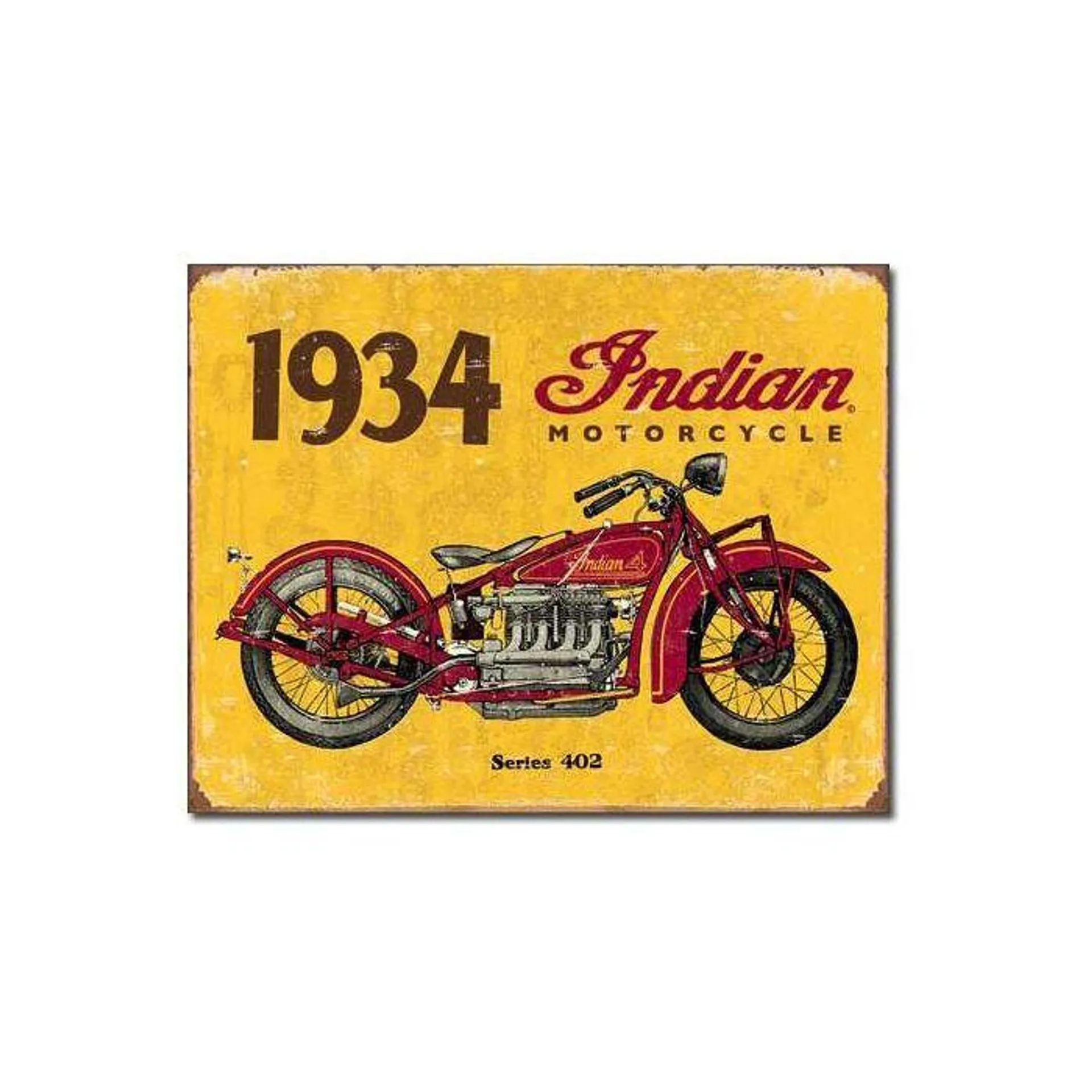 1934 Indian Motorcycle Tin Sign