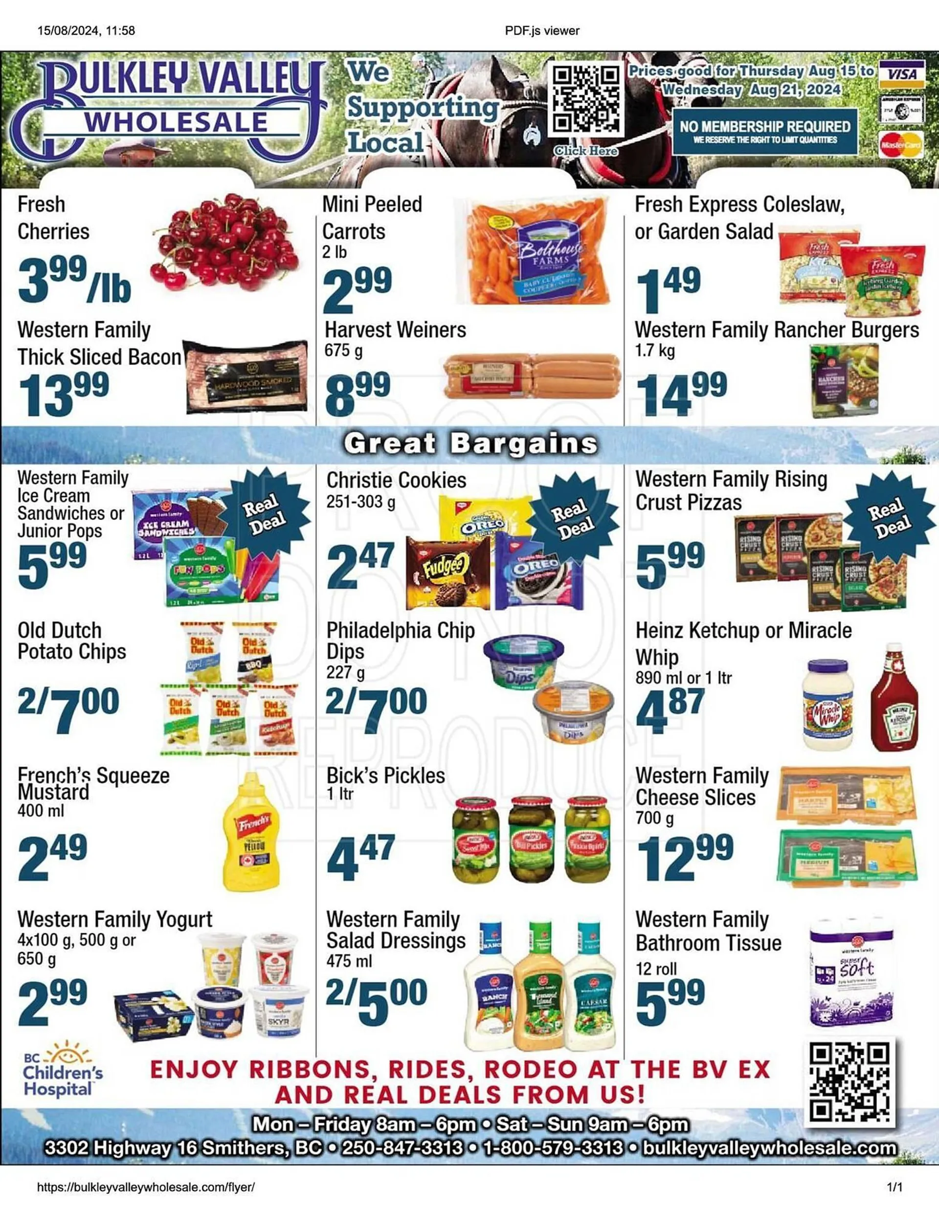 Bulkley Valley Wholesale flyer - 1