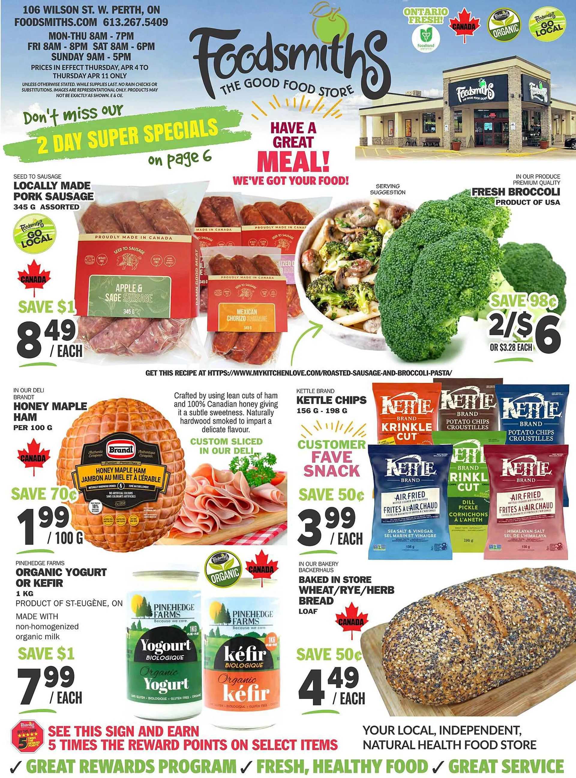 Foodsmiths flyer from April 4 to April 11 2024 - flyer page 1