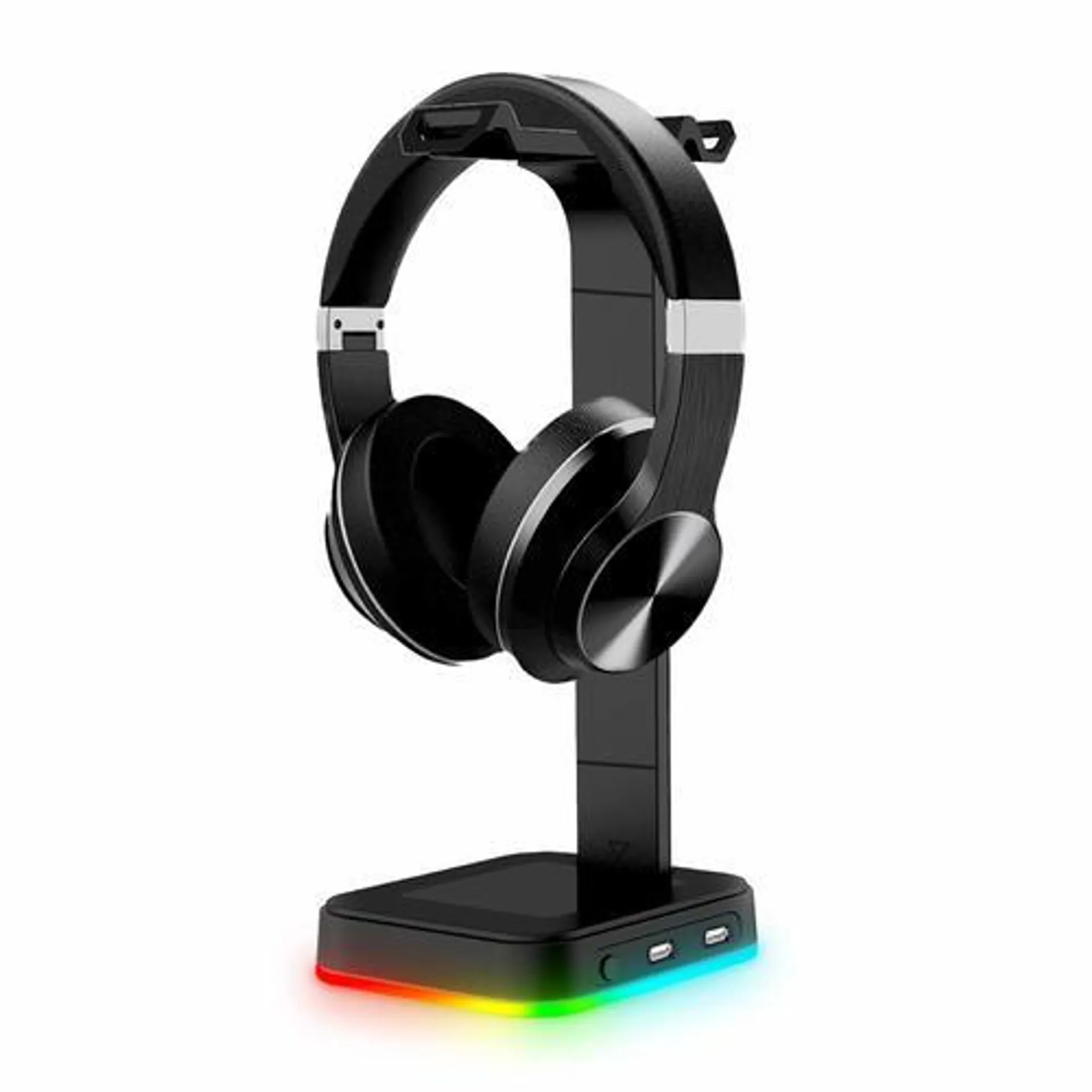 RGB Headphone Holder Gaming Bracket with USB Ports Game Headset Display Stand - PrimeCables®