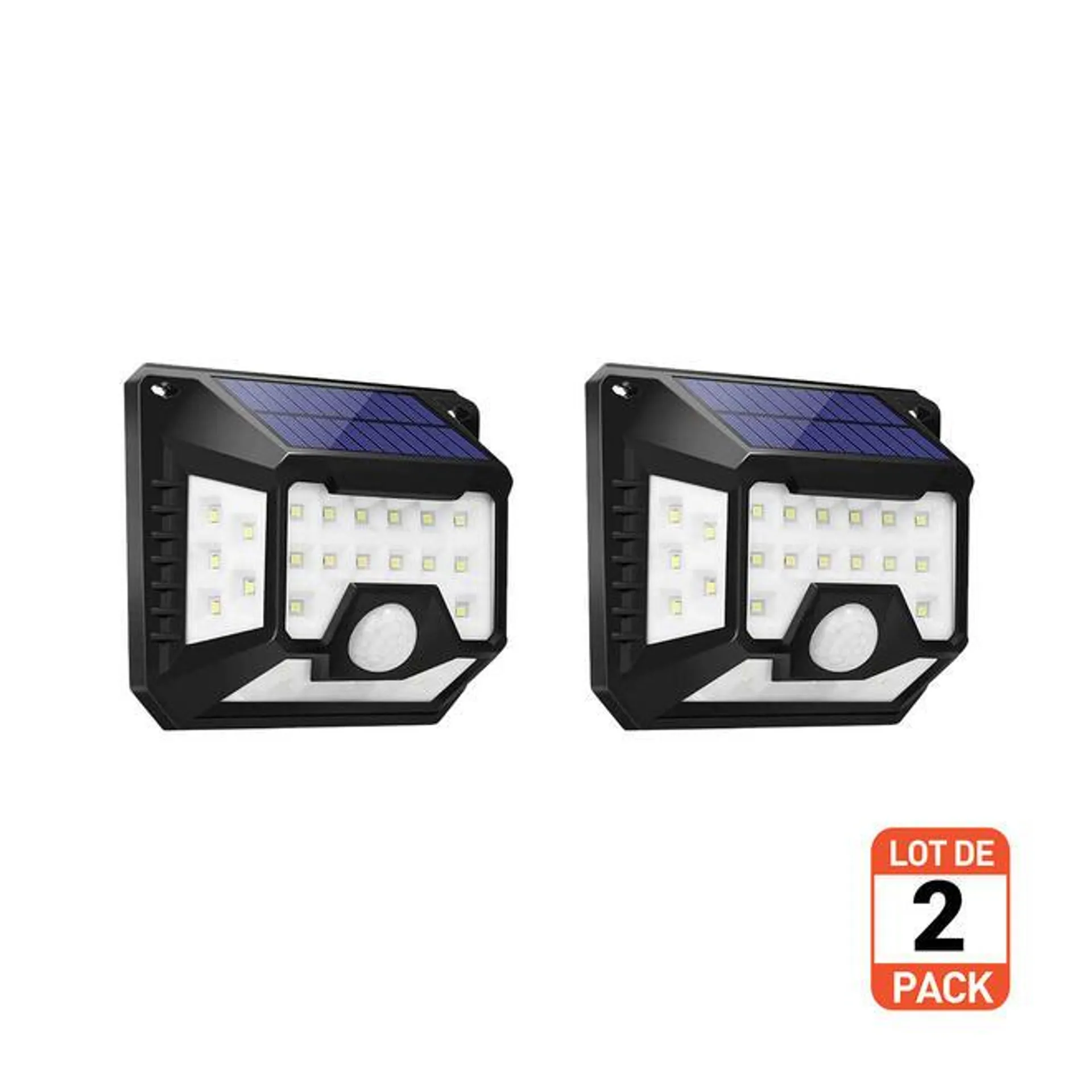 Solar Motion Sensor Light 32-LED PIR Waterproof Wireless Bright Light, 2Pcs - LIVINGbasics®