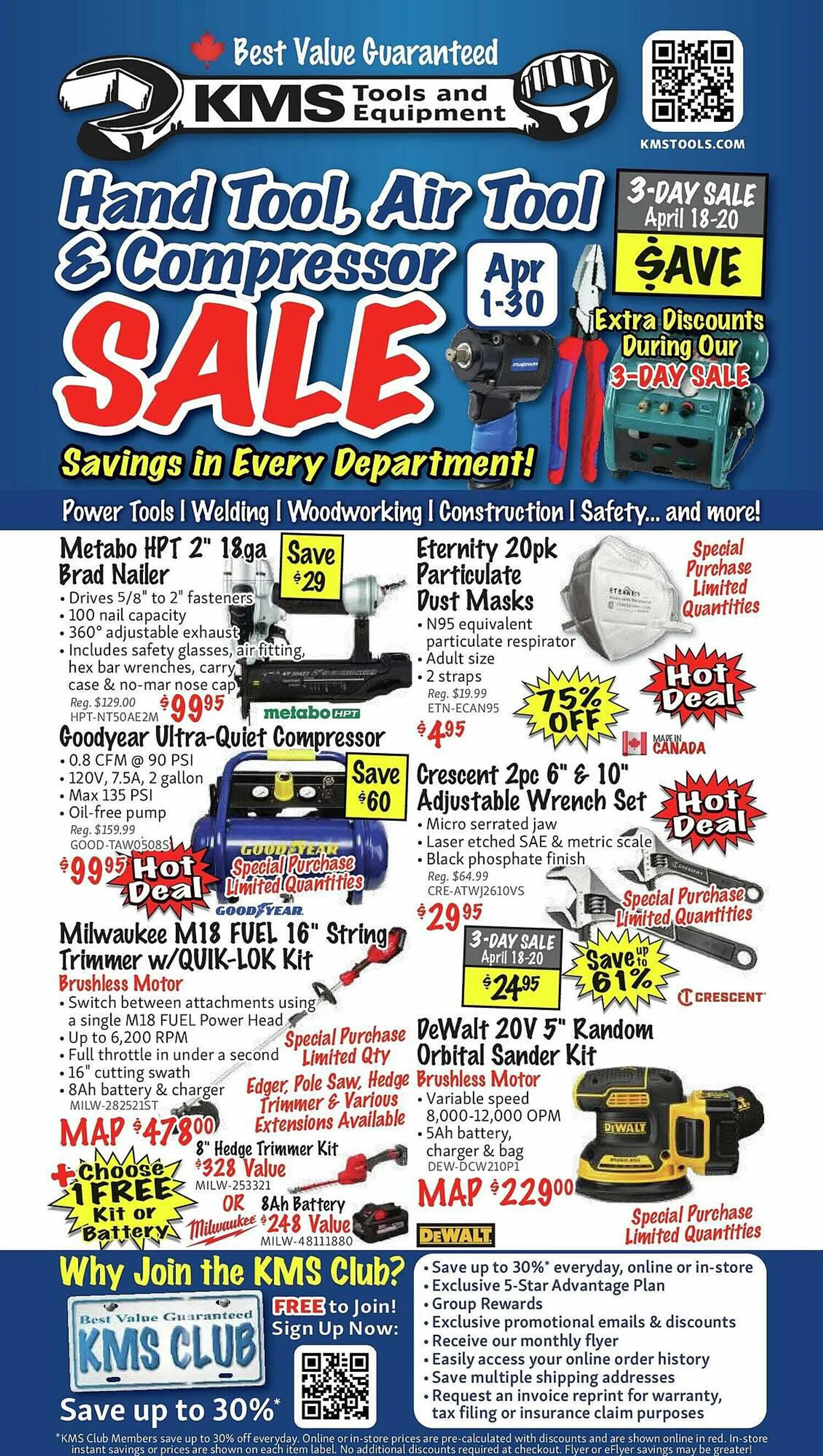 KMS Tools flyer from April 1 to May 1 2024 - flyer page 