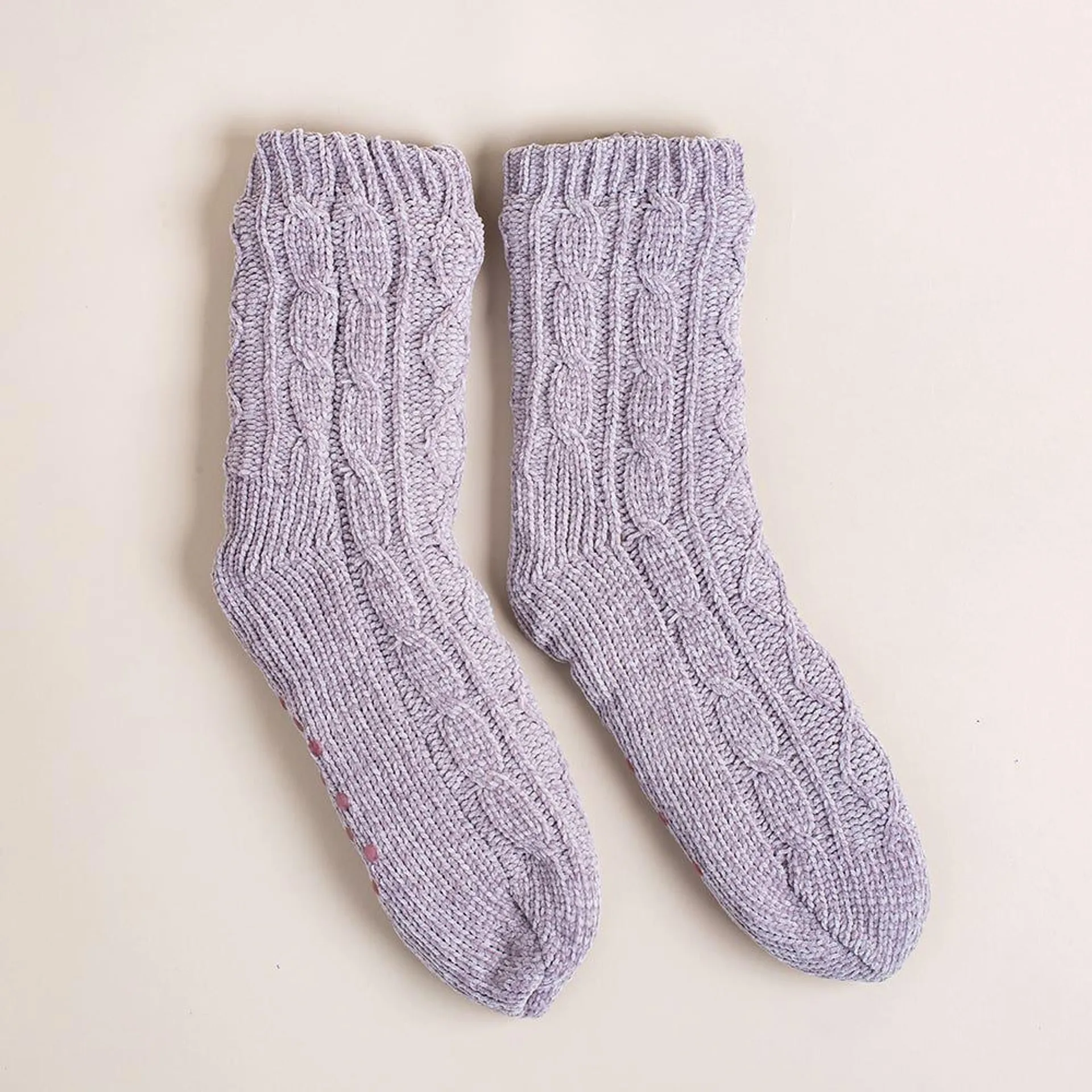 Harman Kozie Super Plush 'Chenille' Lounge Socks (Taupe)