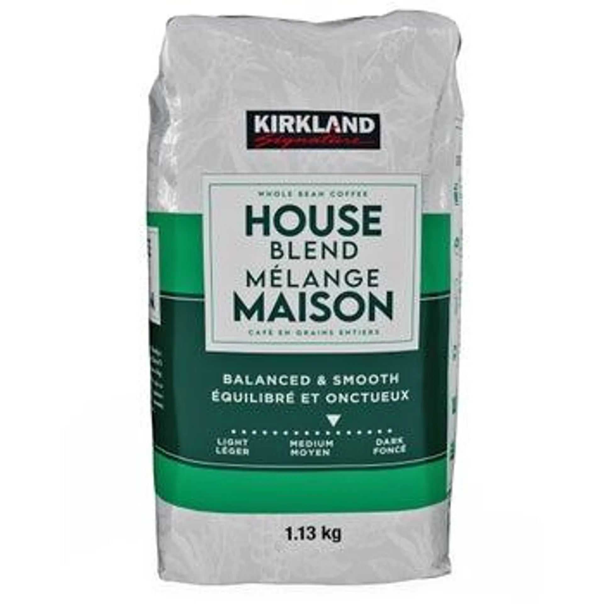 Kirkland Signature Whole Bean Coffee House Blend, 1.13 kg