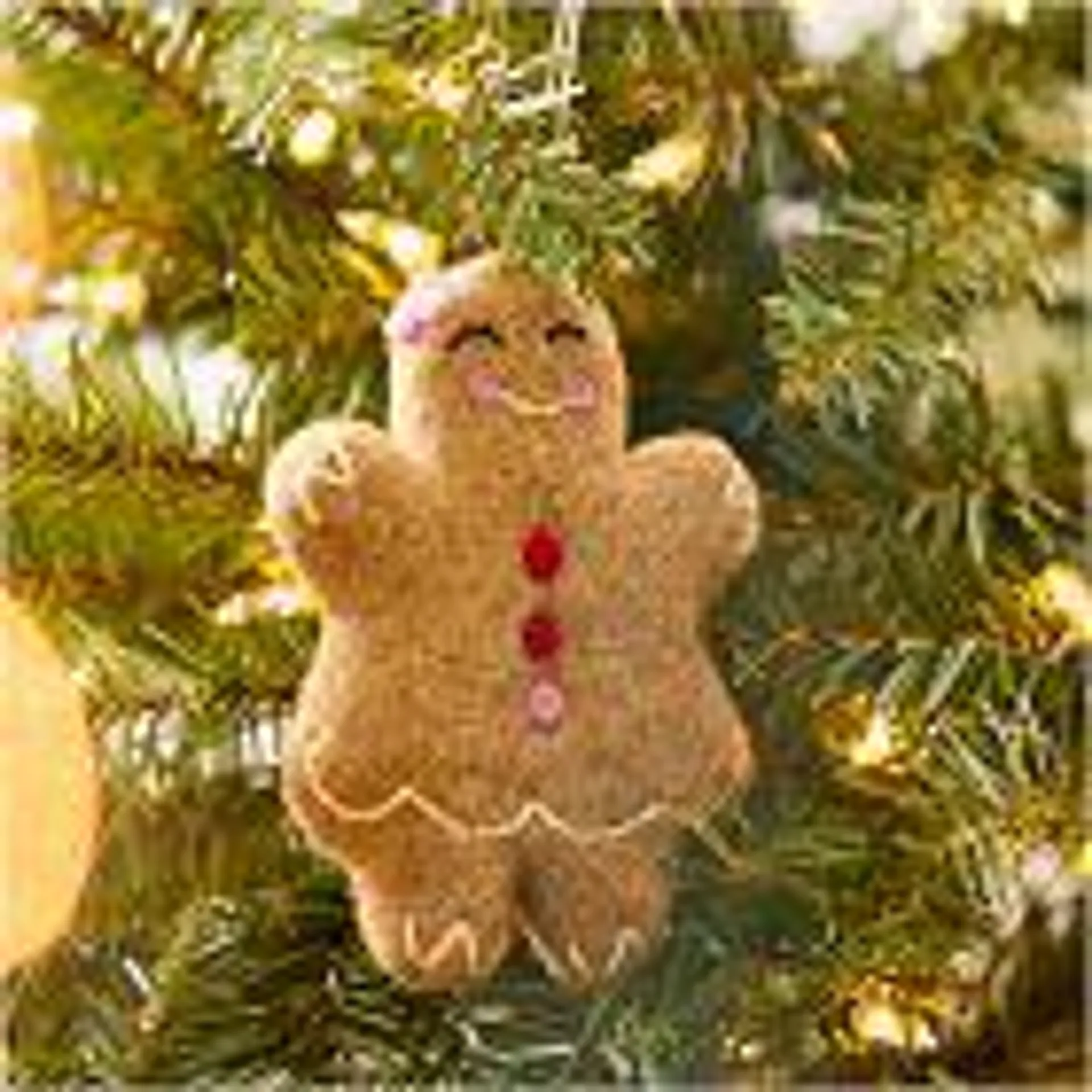 Felt Gingerbread People Ornaments