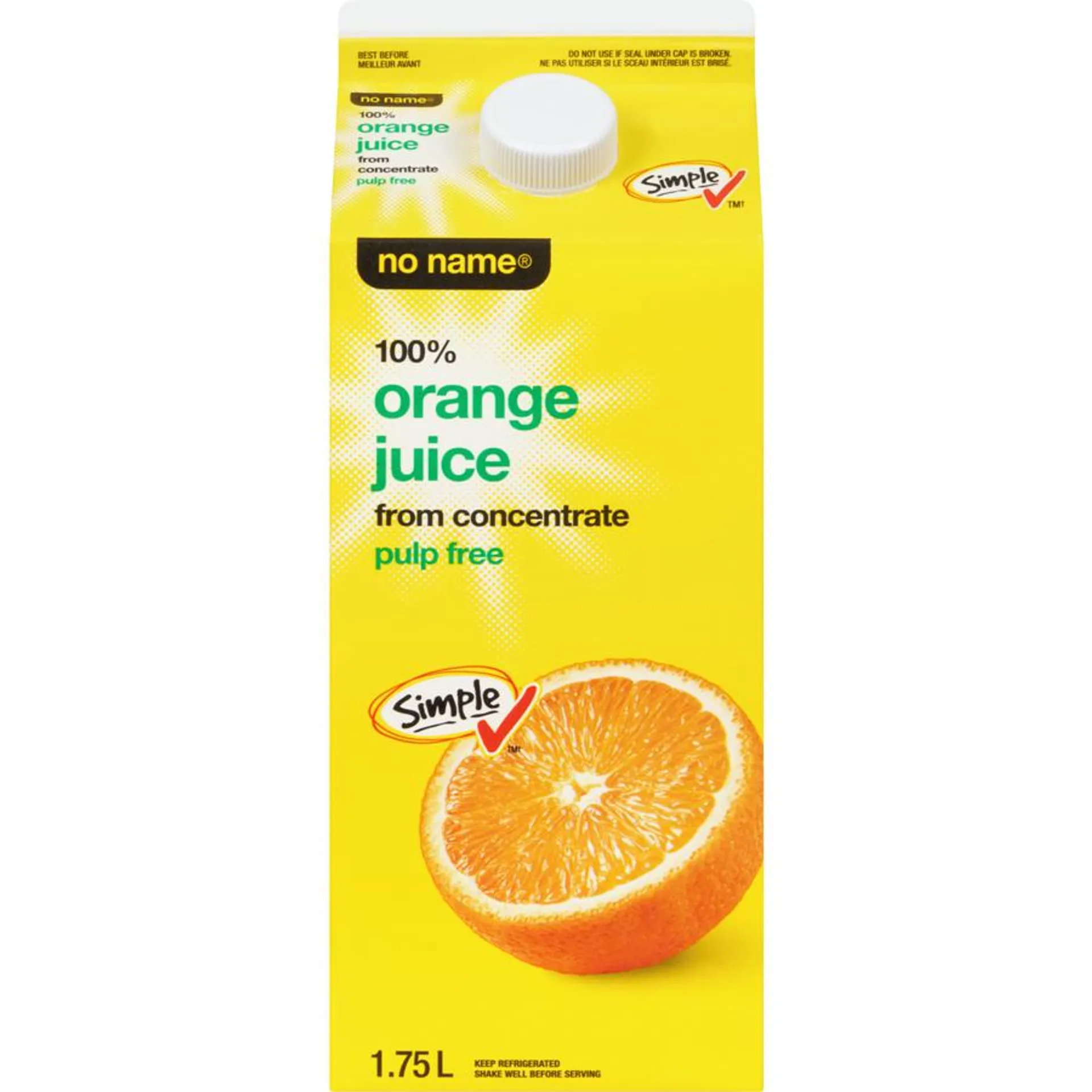 Orange Juice, Pulp Free