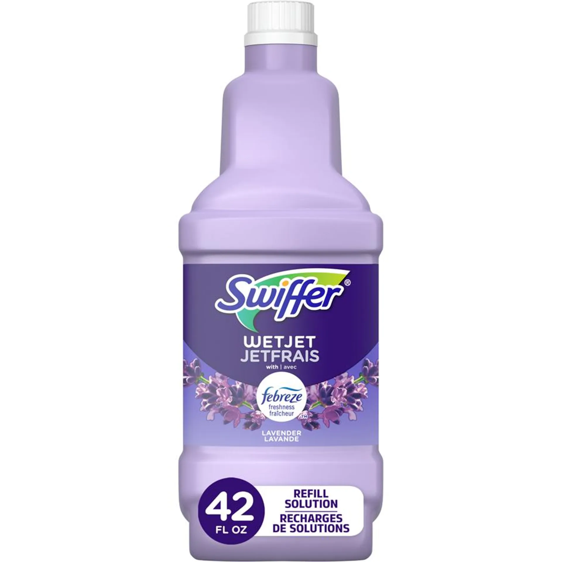 WetJet Spray Mop Multi-Purpose and Hardwood Liquid Floor Cleaner Refill, Lavender Vanilla & Comfort