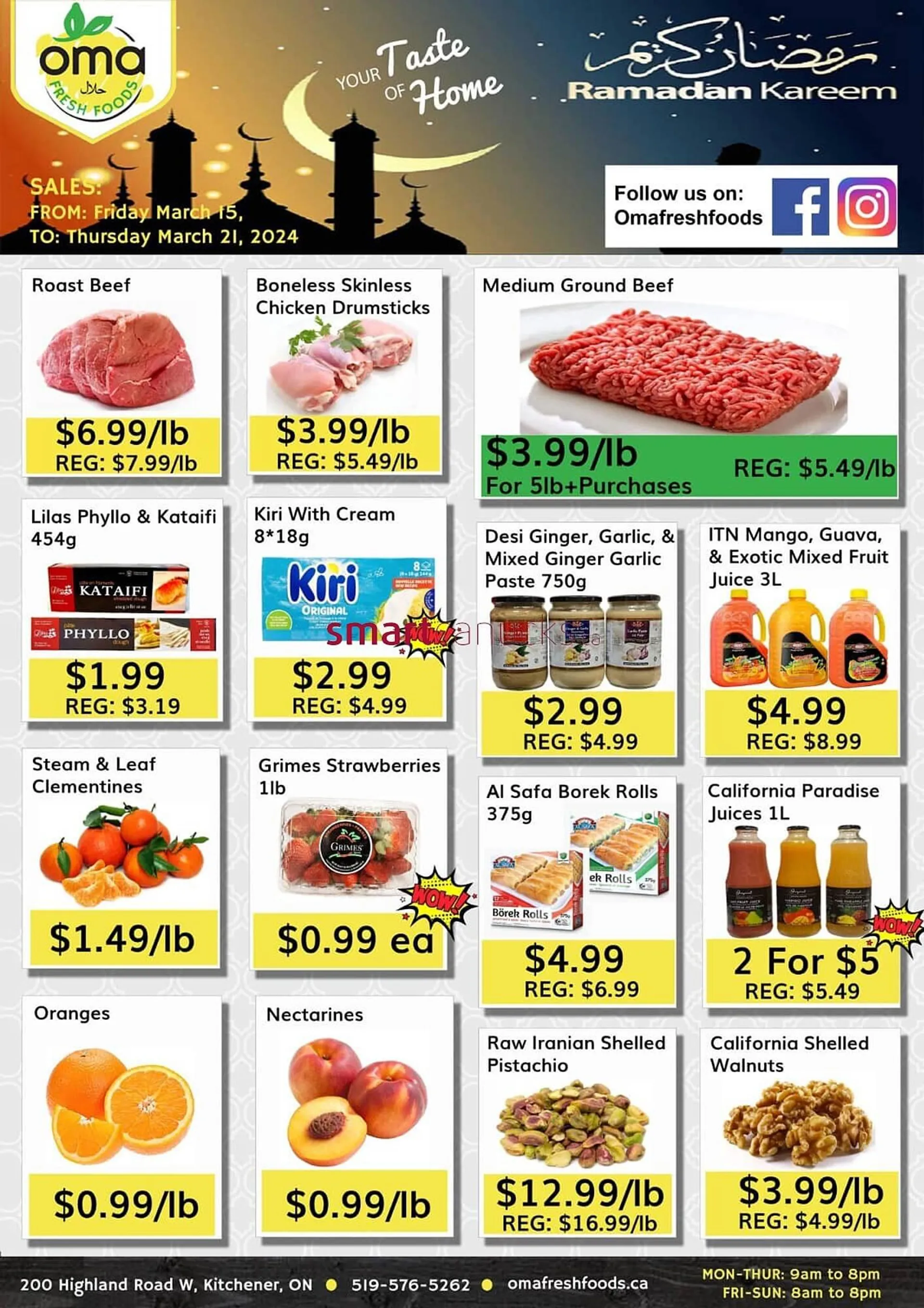 Oma Fresh Foods flyer from March 15 to March 21 2024 - flyer page 1