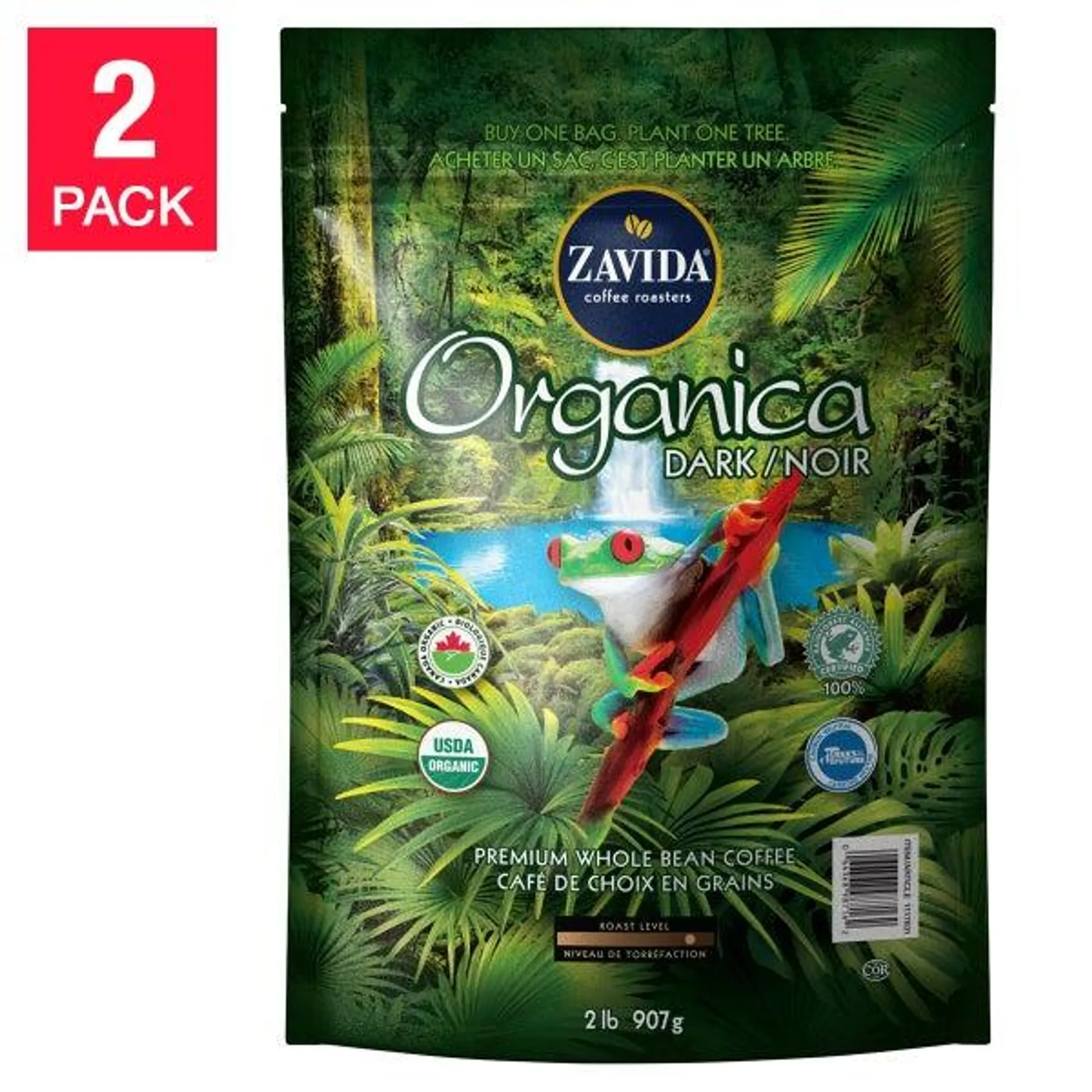 Zavida Organica Dark Coffee, 2 × 907 g