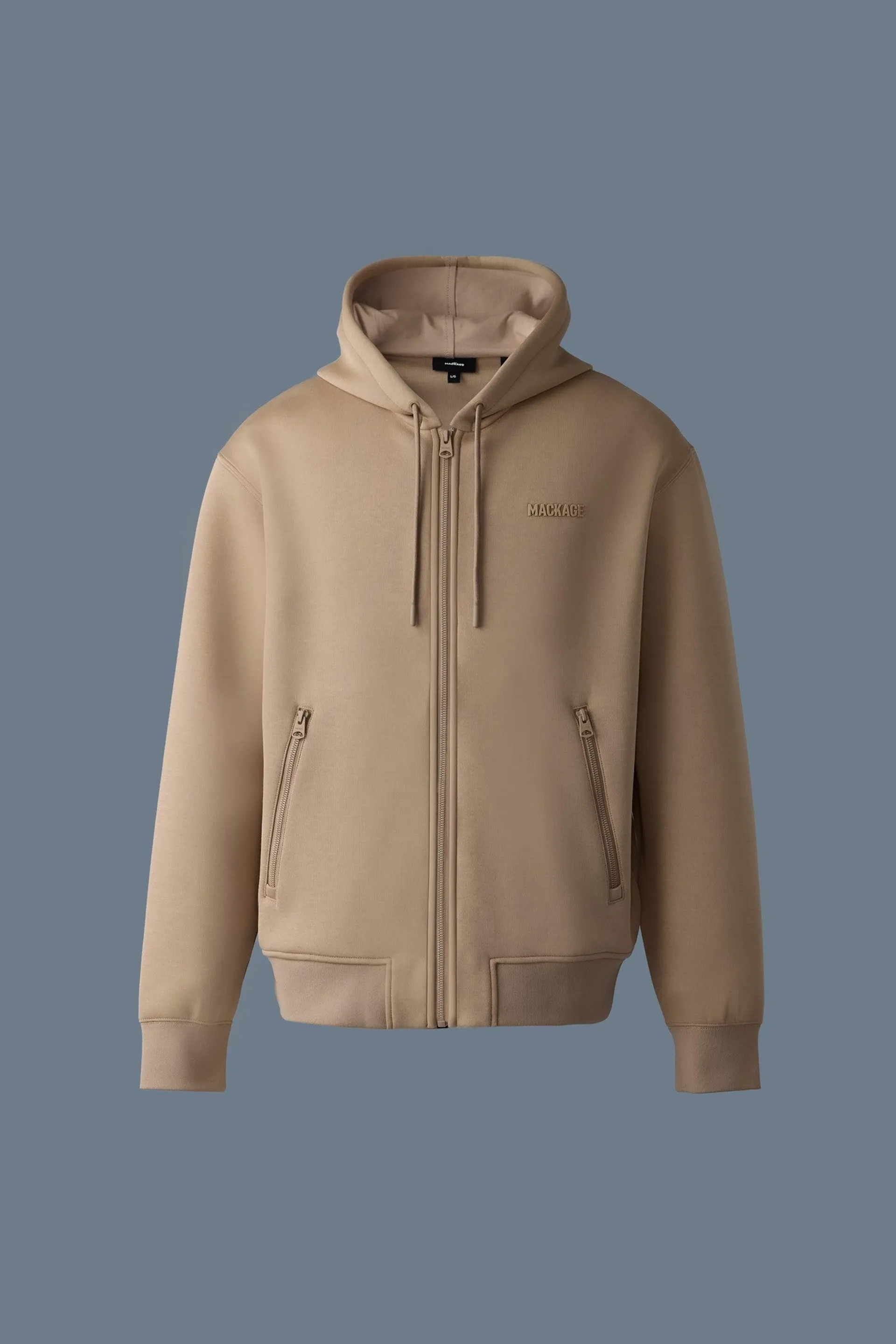 KRYSTOS Double-face Jersey zip-up hoodie