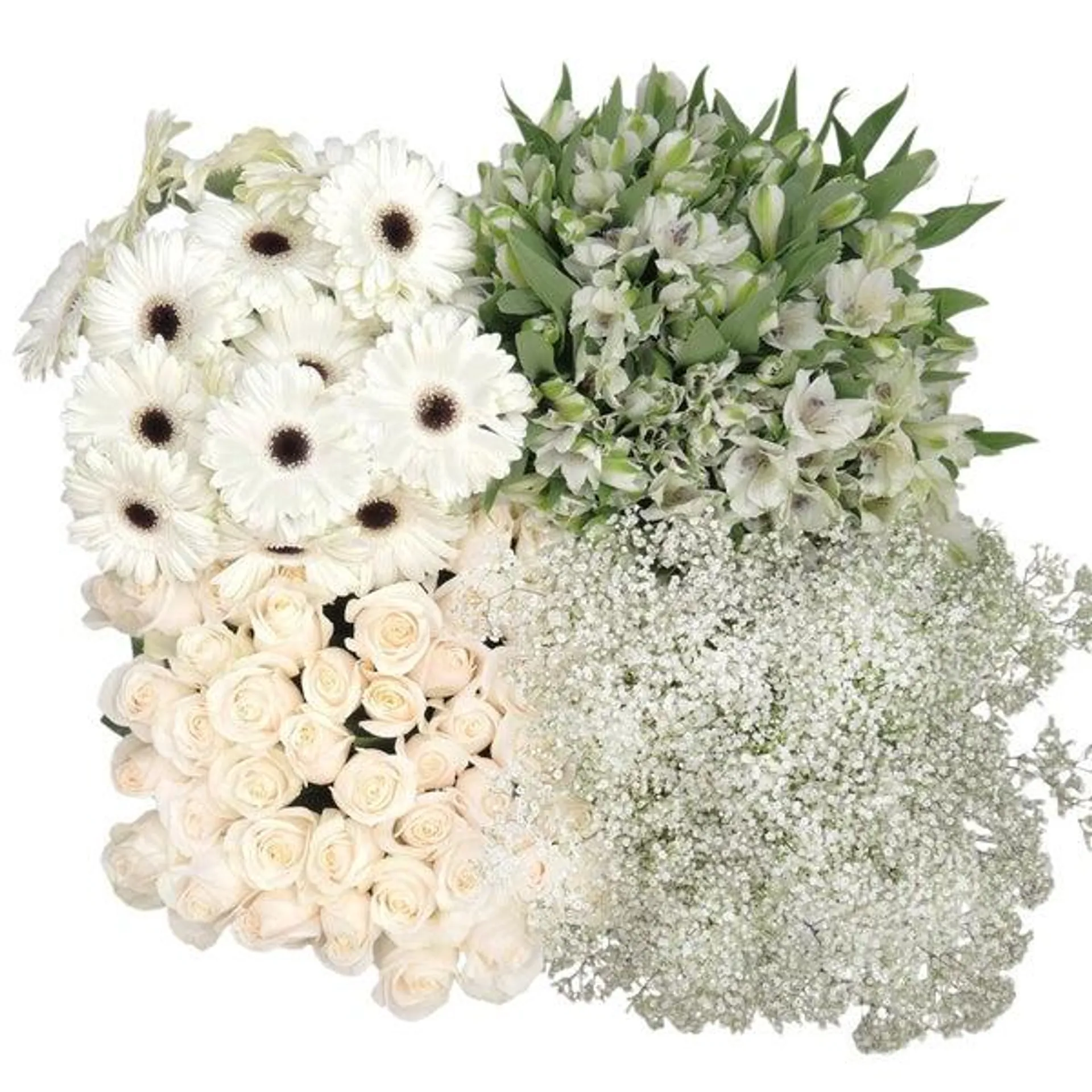 Bulk Flower Medley, White