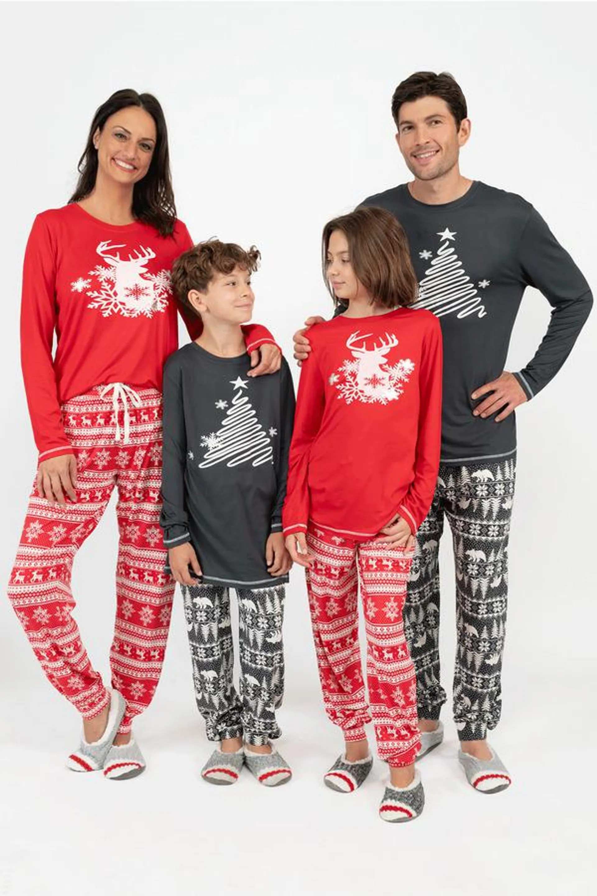 Rêves - Matching family Holiday PJ set - Reindeer Games