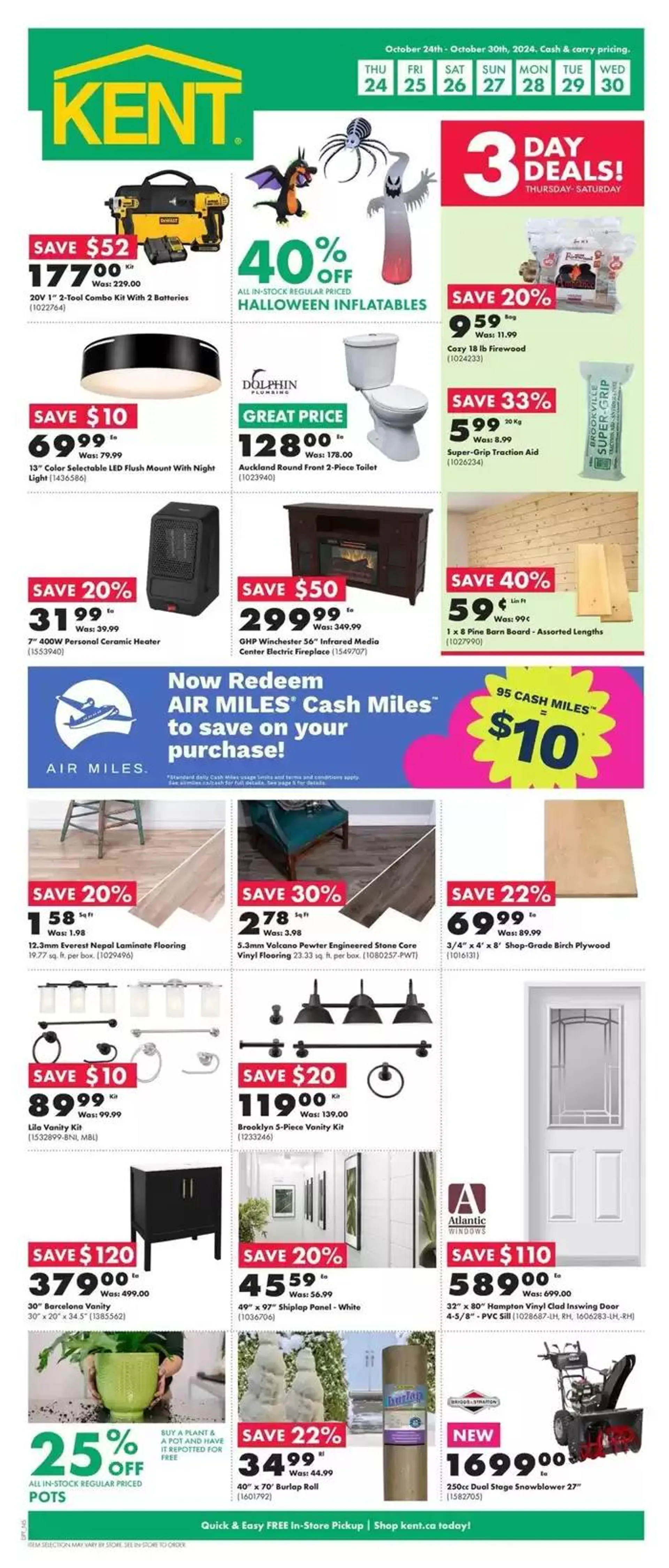 Kent Weekly ad from October 24 to October 30 2024 - flyer page 1