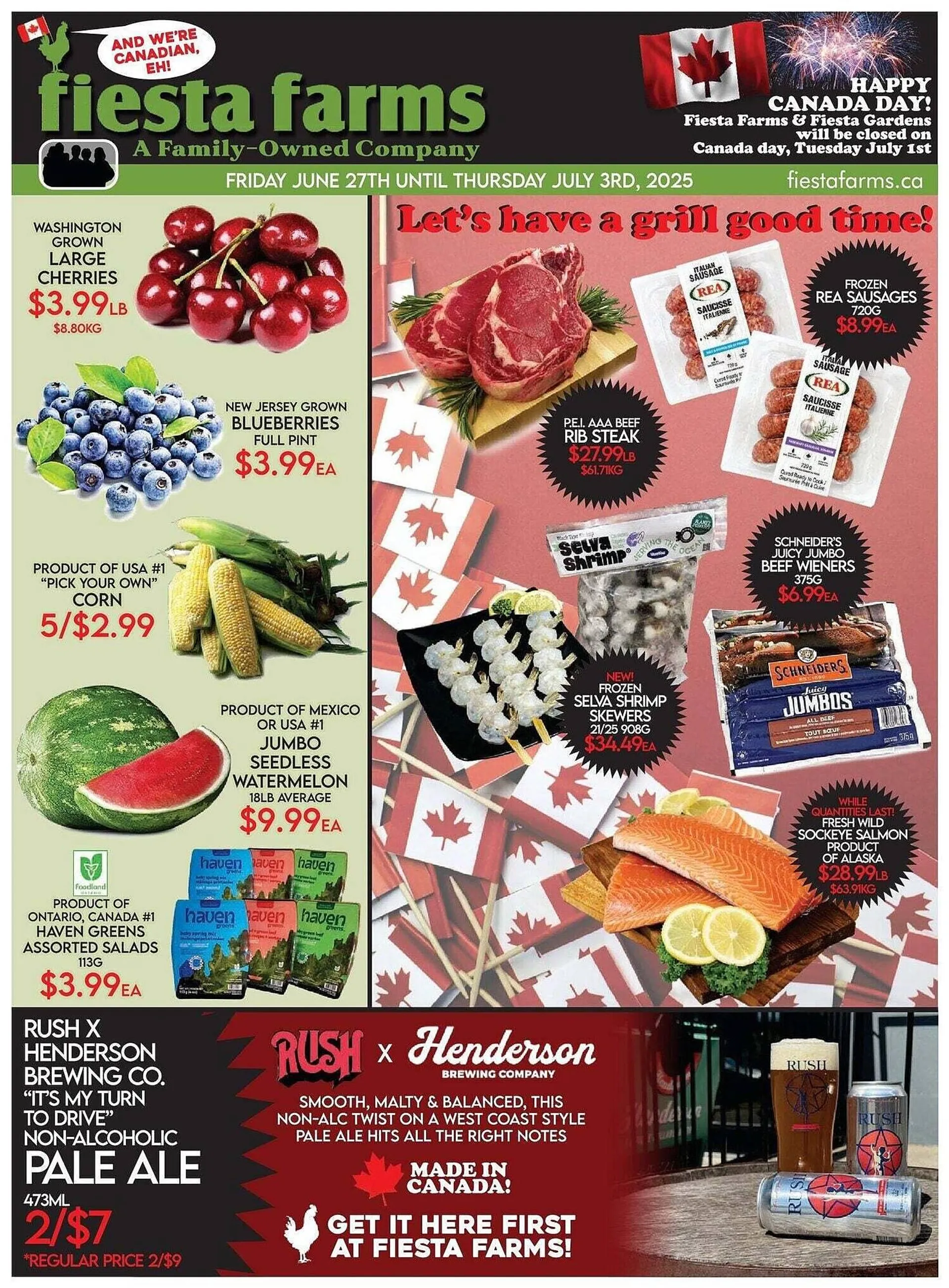 Fiesta Farms flyer from June 27 to July 4 2025 - flyer page 1