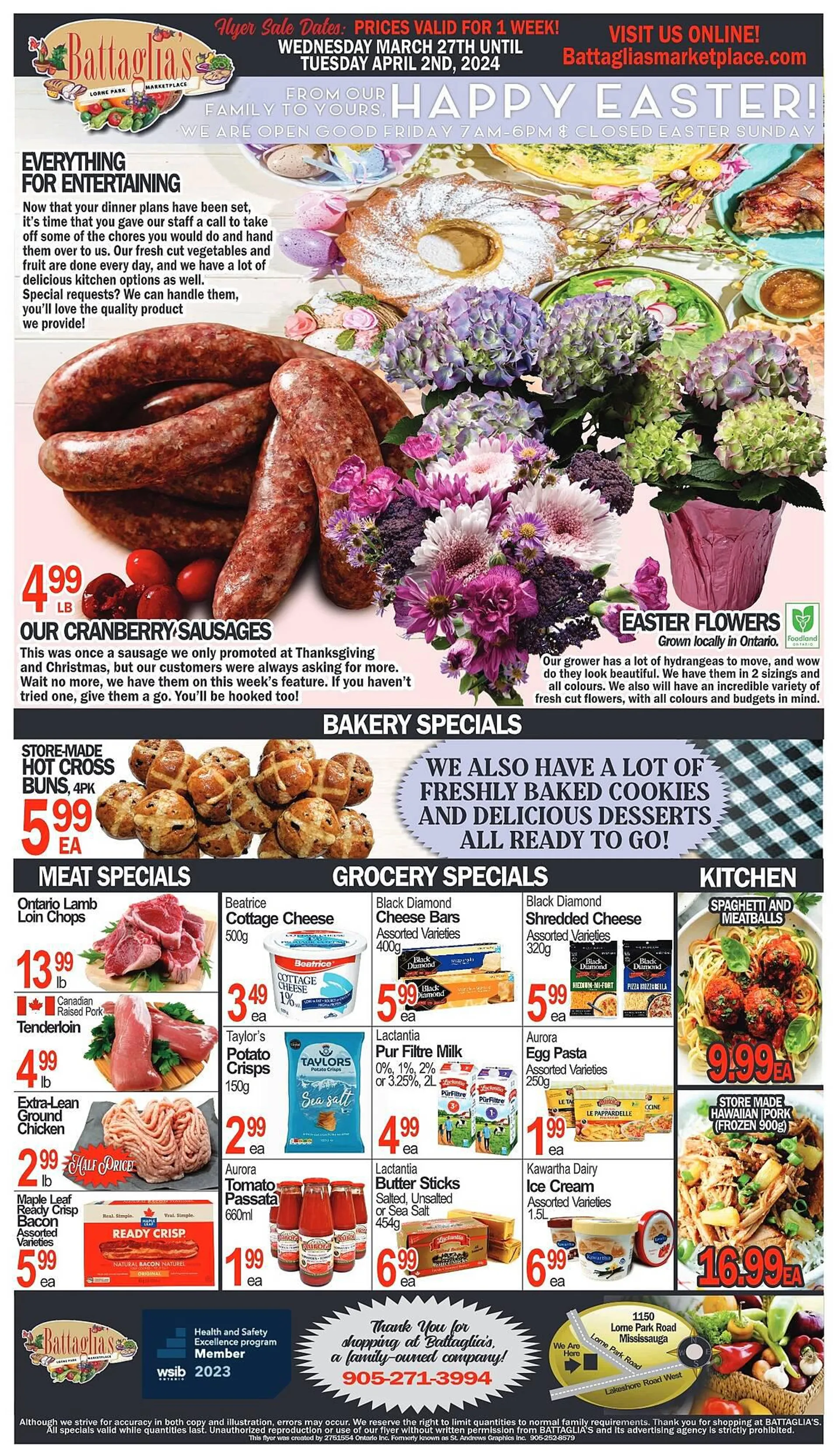 Battaglia's Marketplace flyer from March 27 to April 2 2024 - flyer page 1
