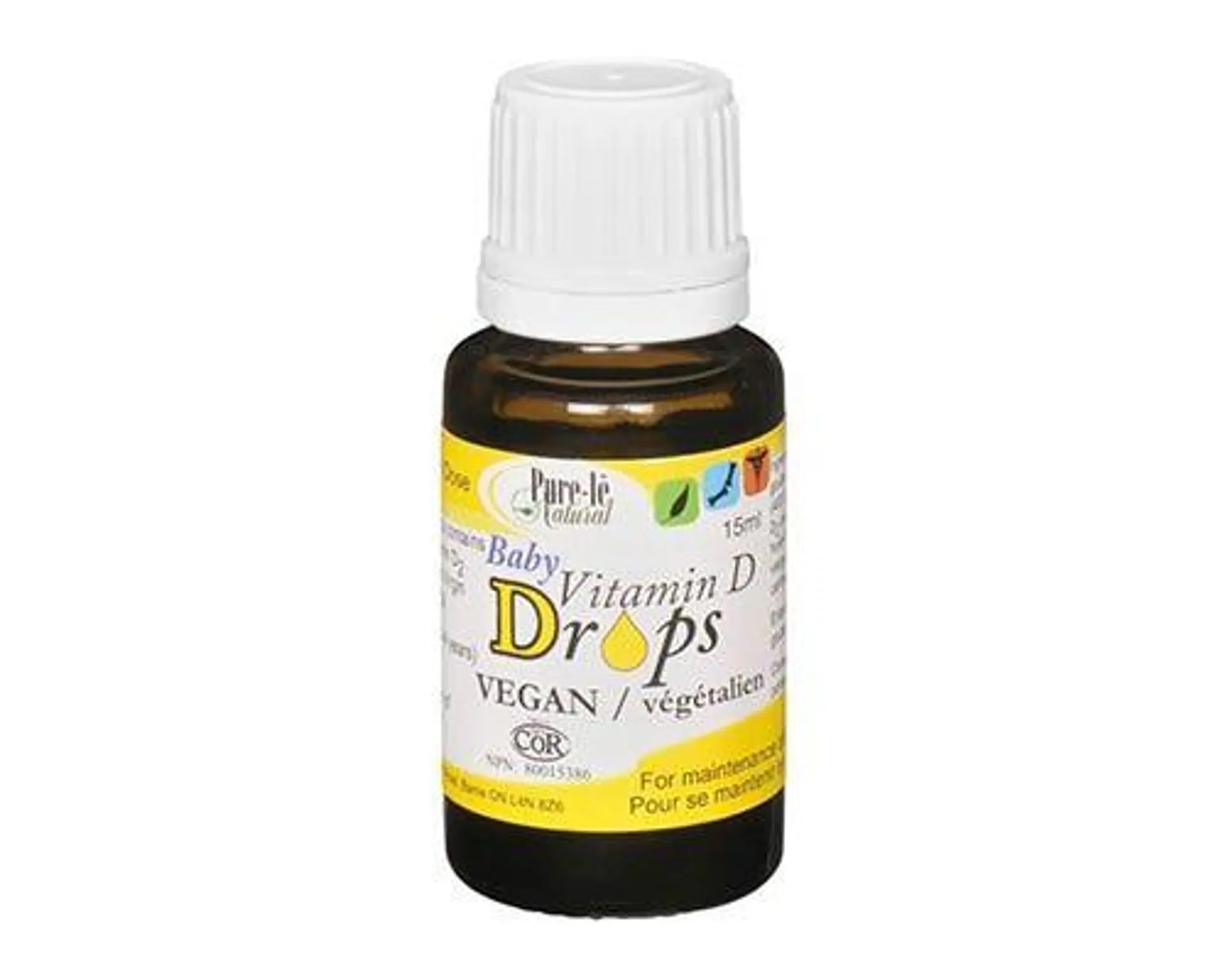 Pure-le Natural Baby Vitamin D Drops Vegan 15mL