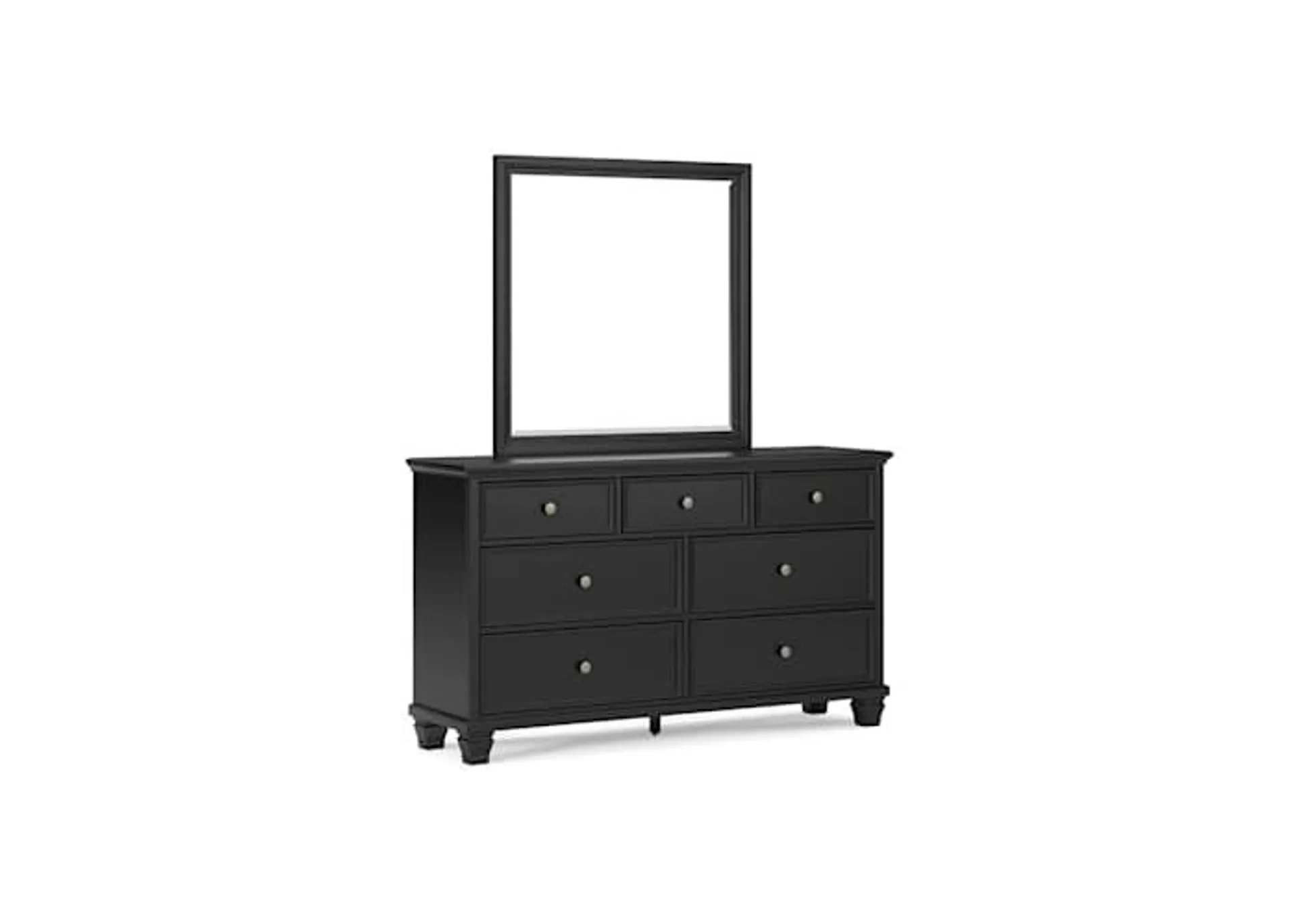 Lanolee Dresser and Mirror - Black