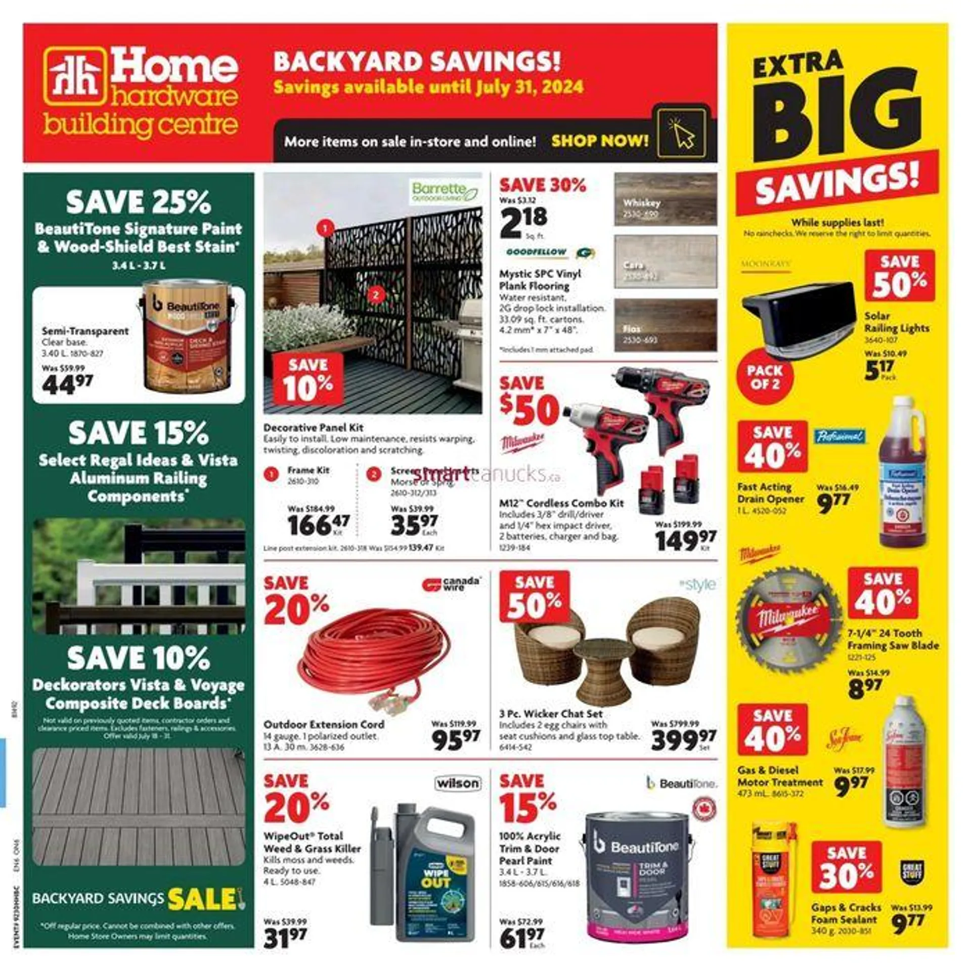 Home Hardware weekly flyer from July 25 to July 31 2024 - flyer page 1