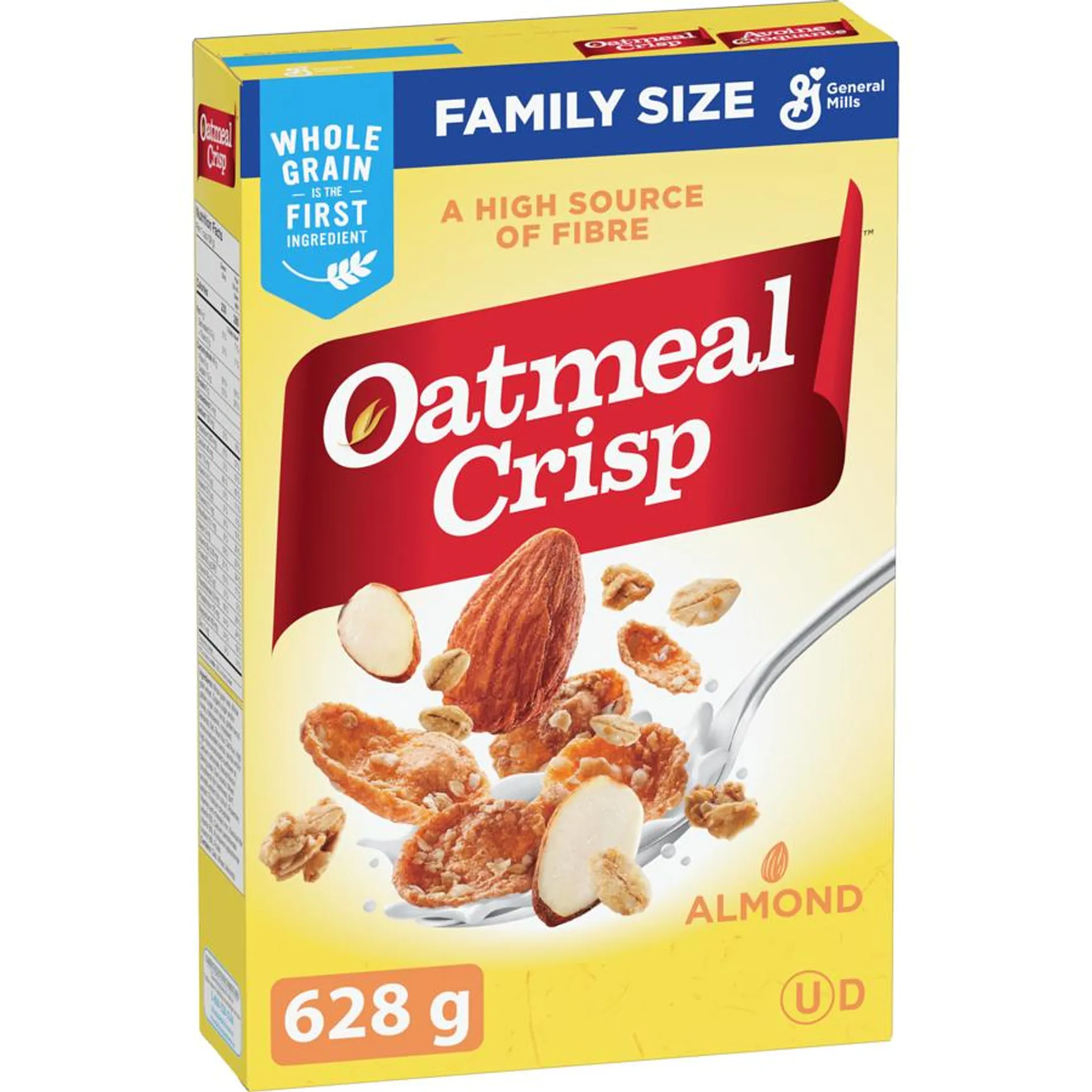 Oatmeal Crisp Breakfast Cereal, Almond, Family Size, High Fibre