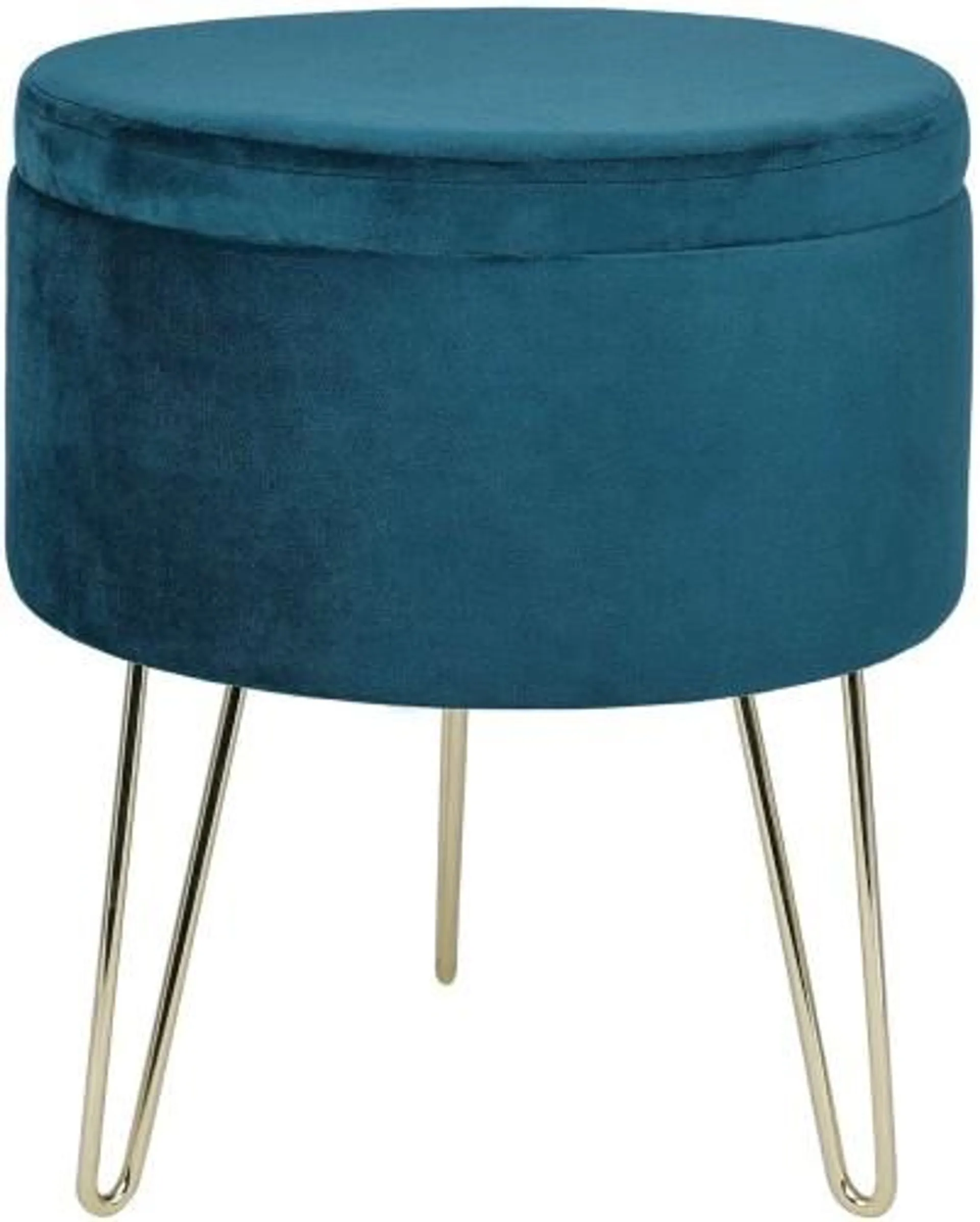 Atelier du Nord - Stool With Storage - Gold Metal Legs