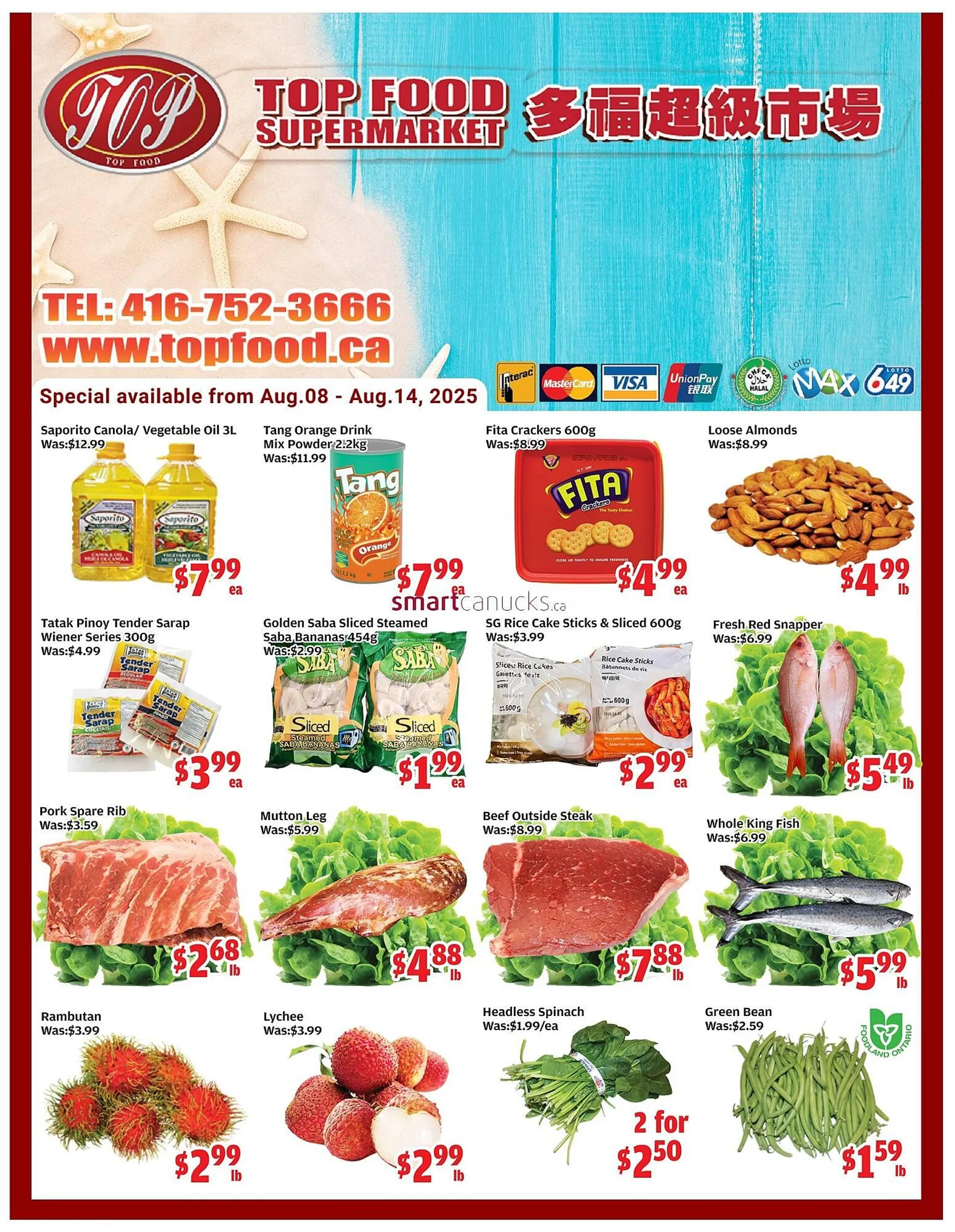 Top Food Supermarket flyer from August 8 to August 14 2025 - flyer page 1