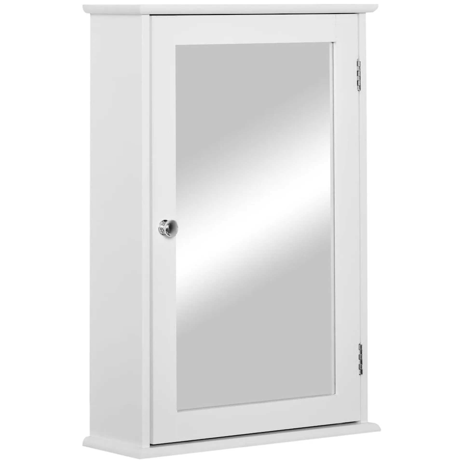 Rectangular 2 of Shelves Wall-Mounted Medicine Cabinet in White with Door