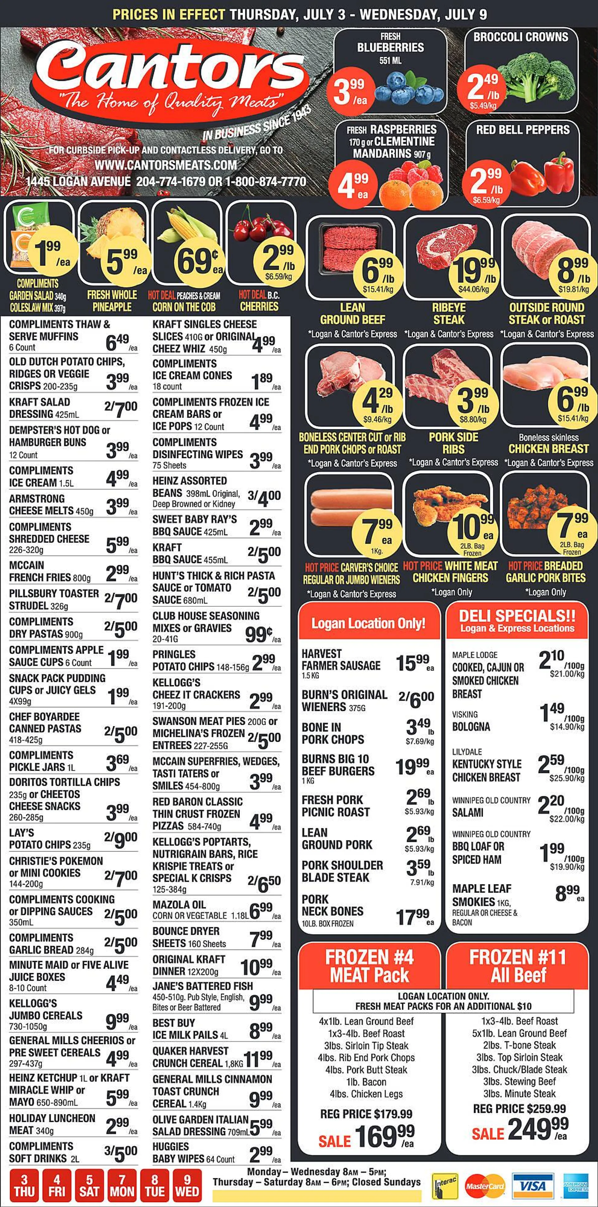 Cantors Meats flyer - 1