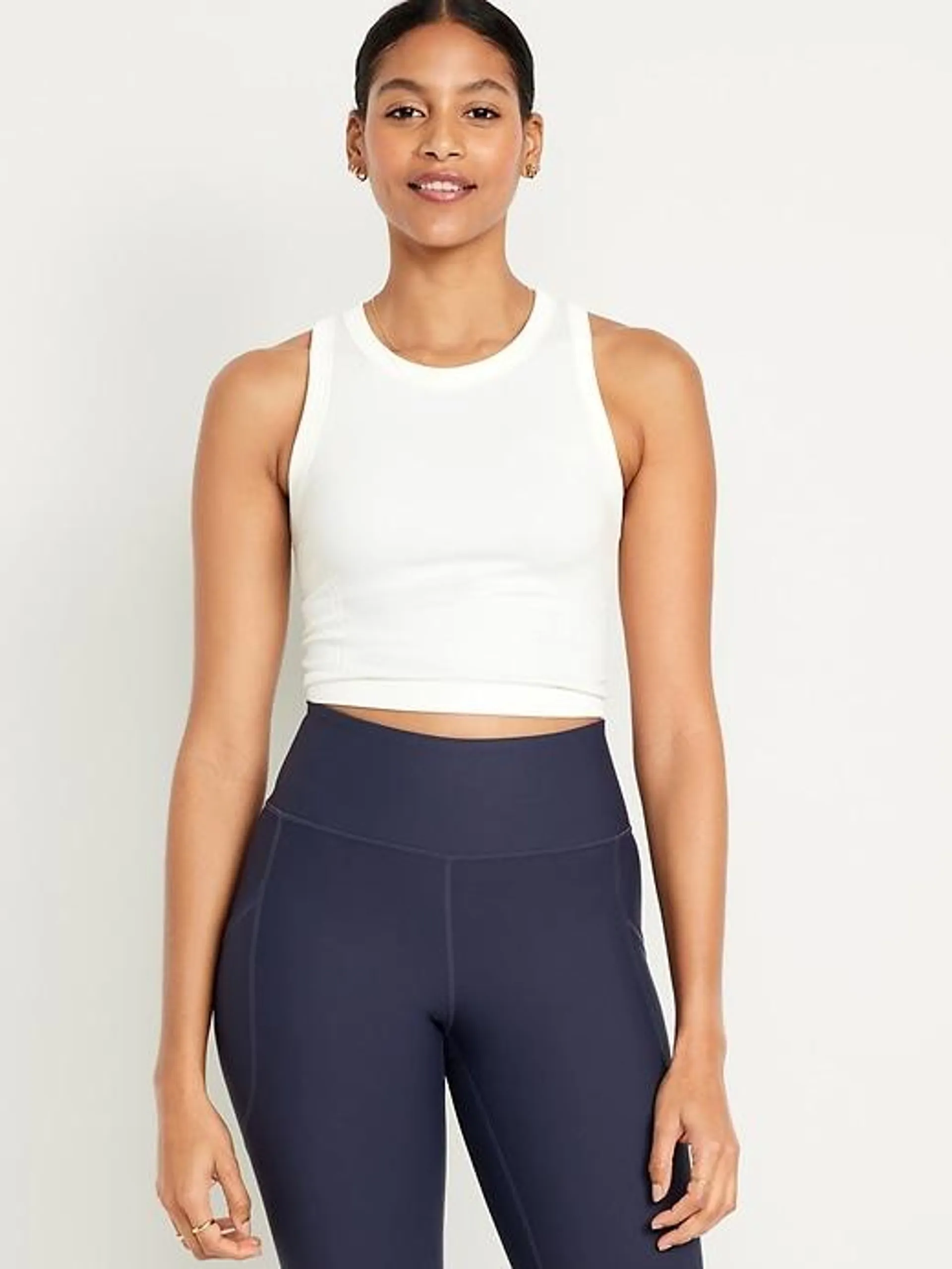 Fitted Seamless Crop Tank Top