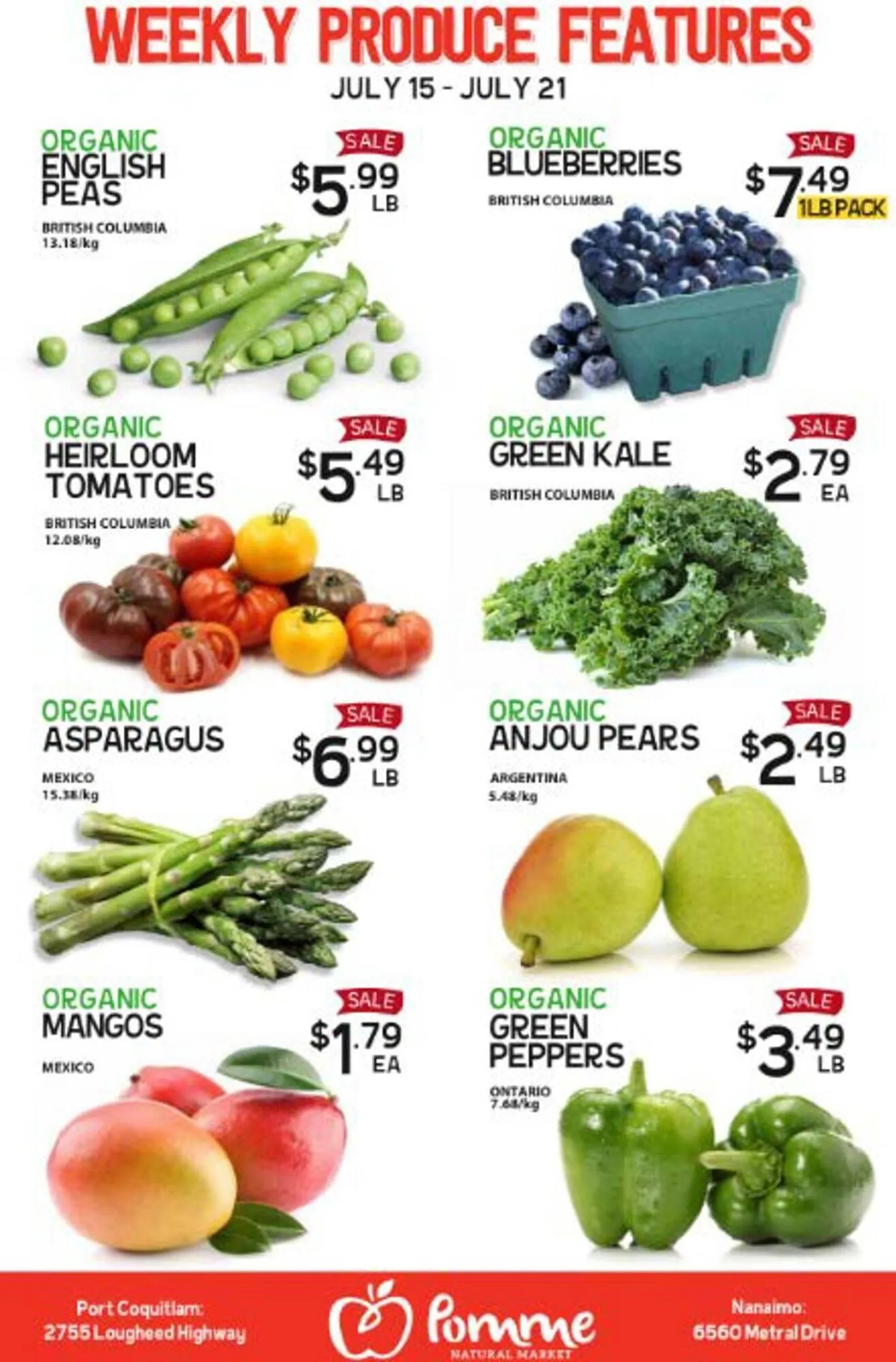 Pomme Natural Market flyer from July 15 to July 21 2025 - flyer page 1