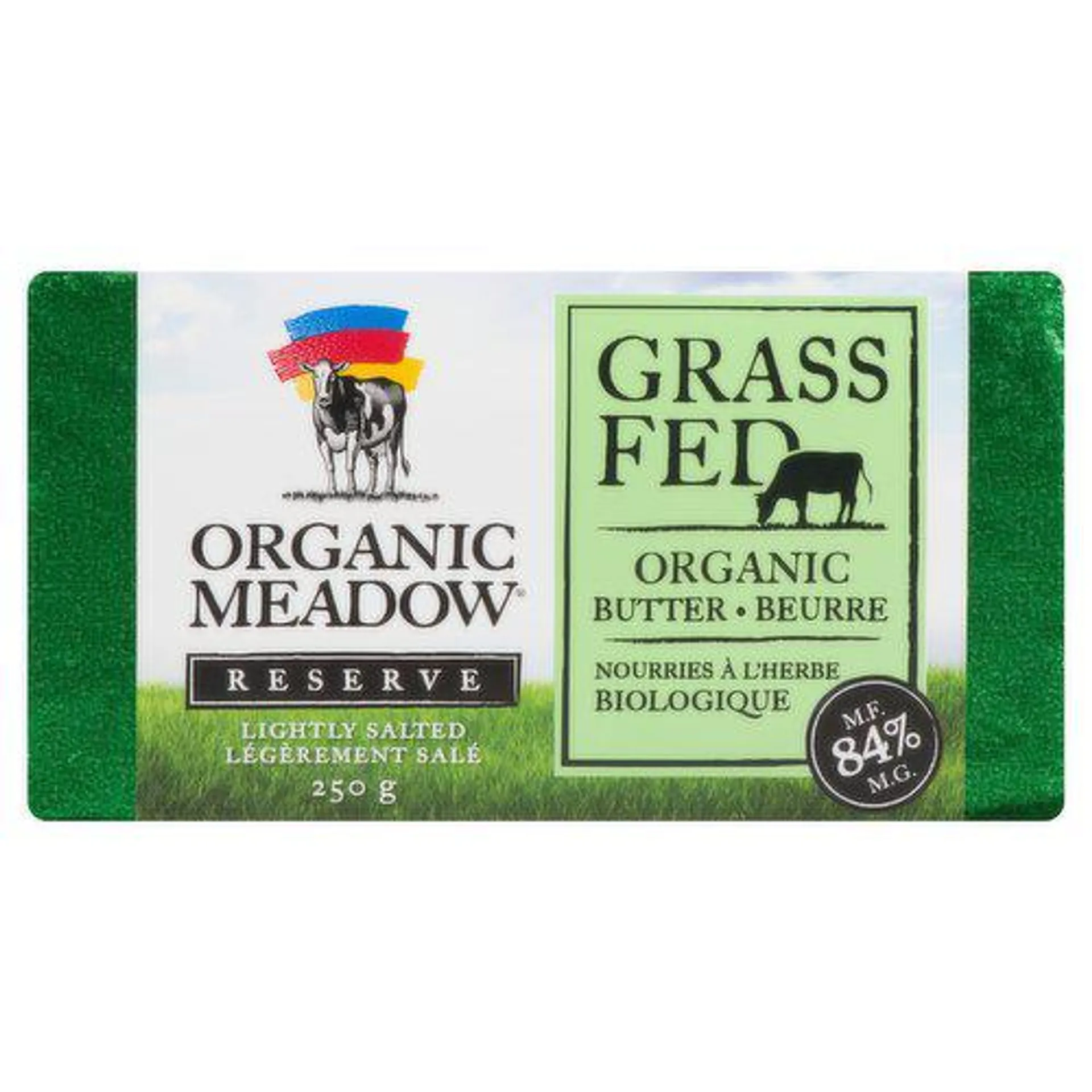 Organic Meadow - Organic Butter Grass Fed, Lightly Salted, 250 Gram