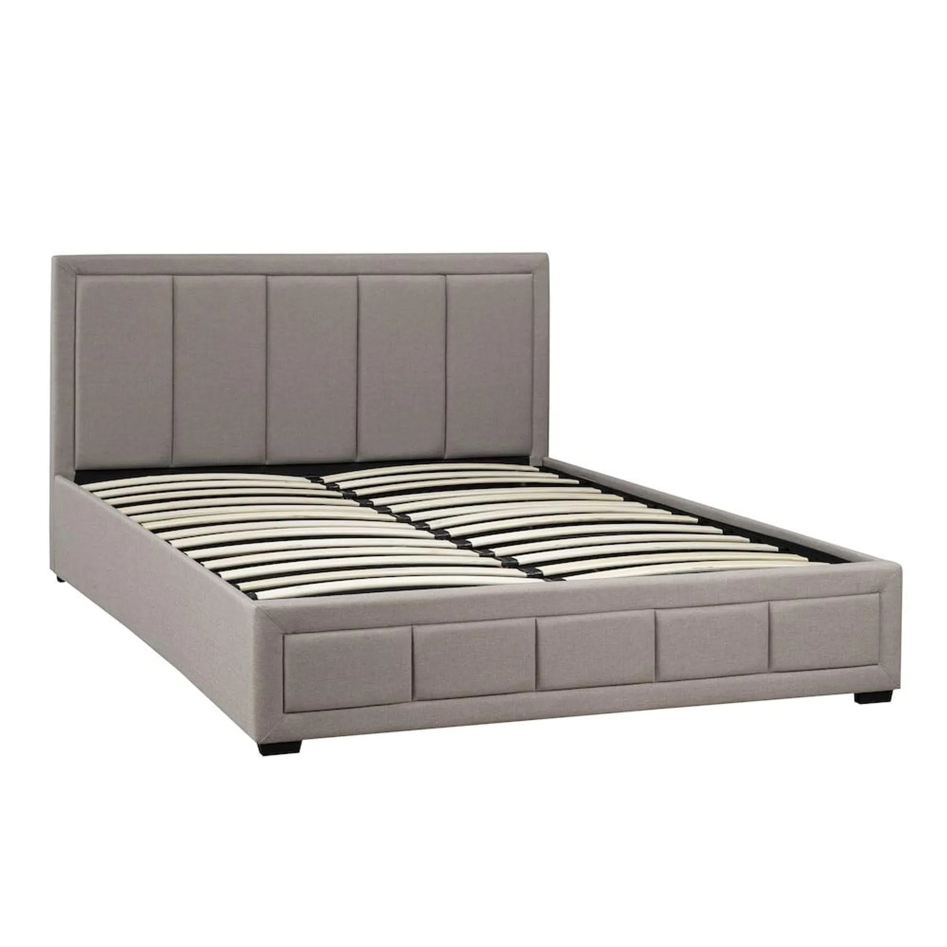 Westley Queen Platform Bed with Lift Storage, Beige