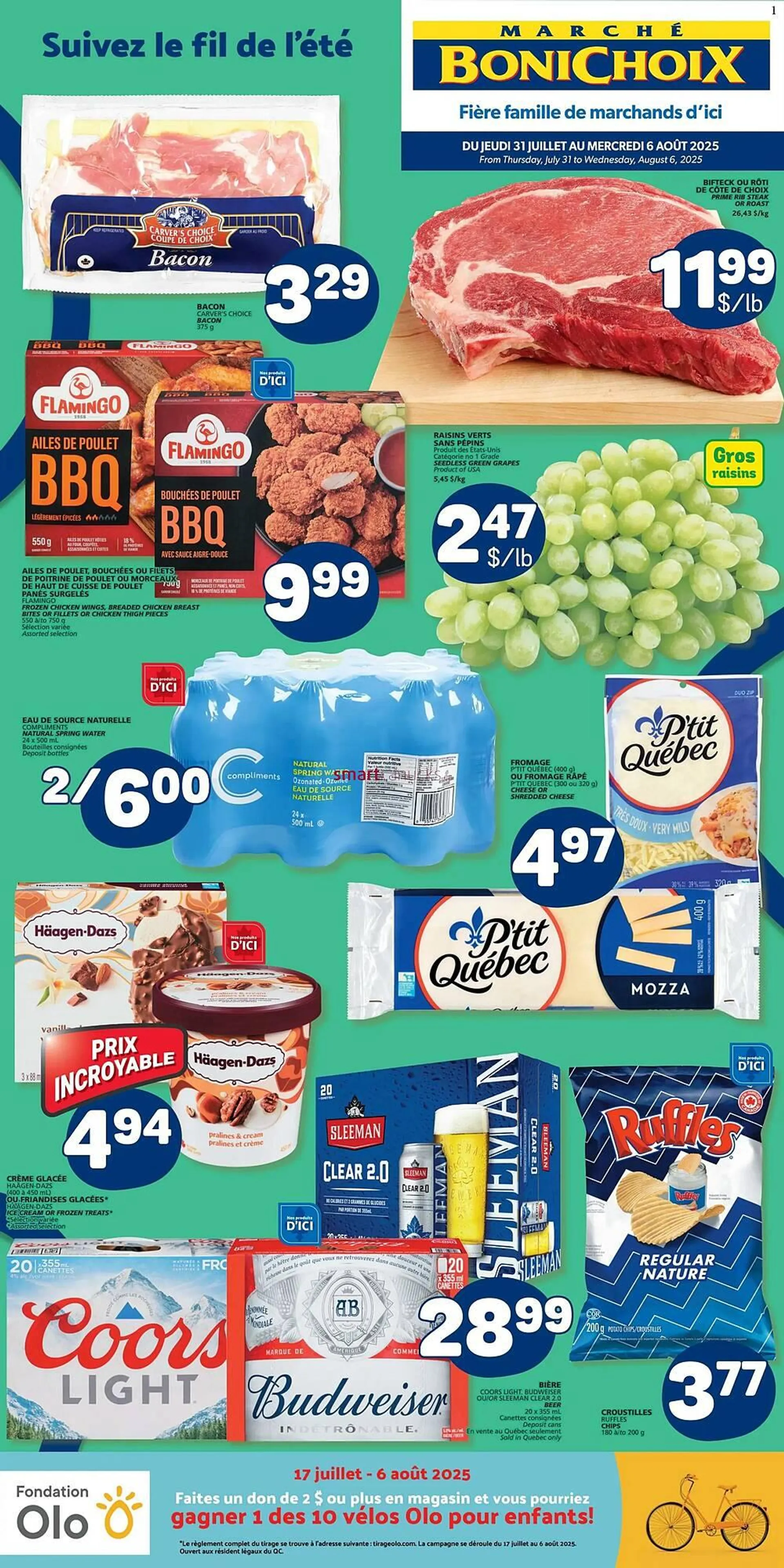 Marché Bonichoix flyer from July 31 to August 6 2025 - flyer page 1