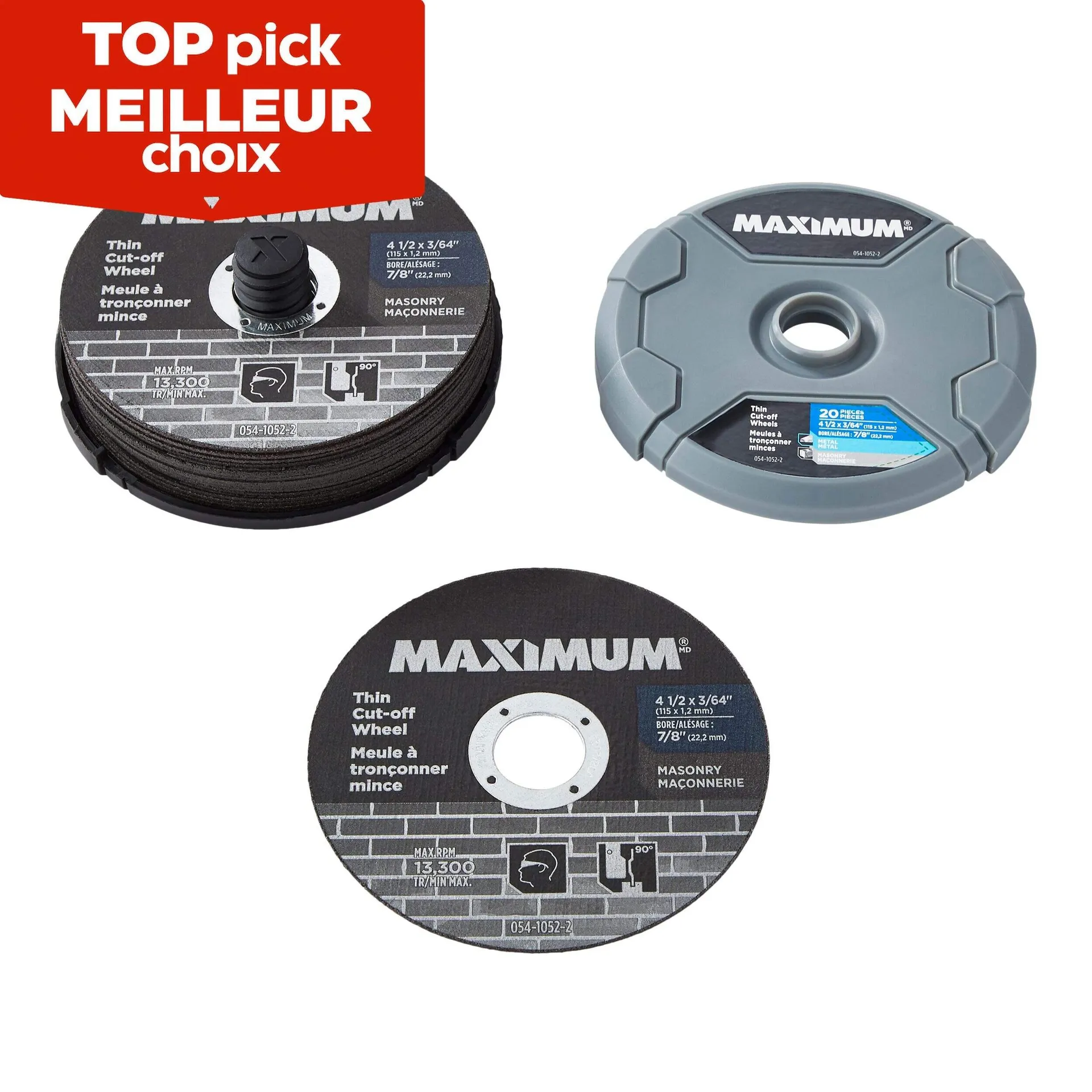 MAXIMUM Thin Cut-Off Wheels For Metal, Masonry, 4-1/2-in, 20-pc