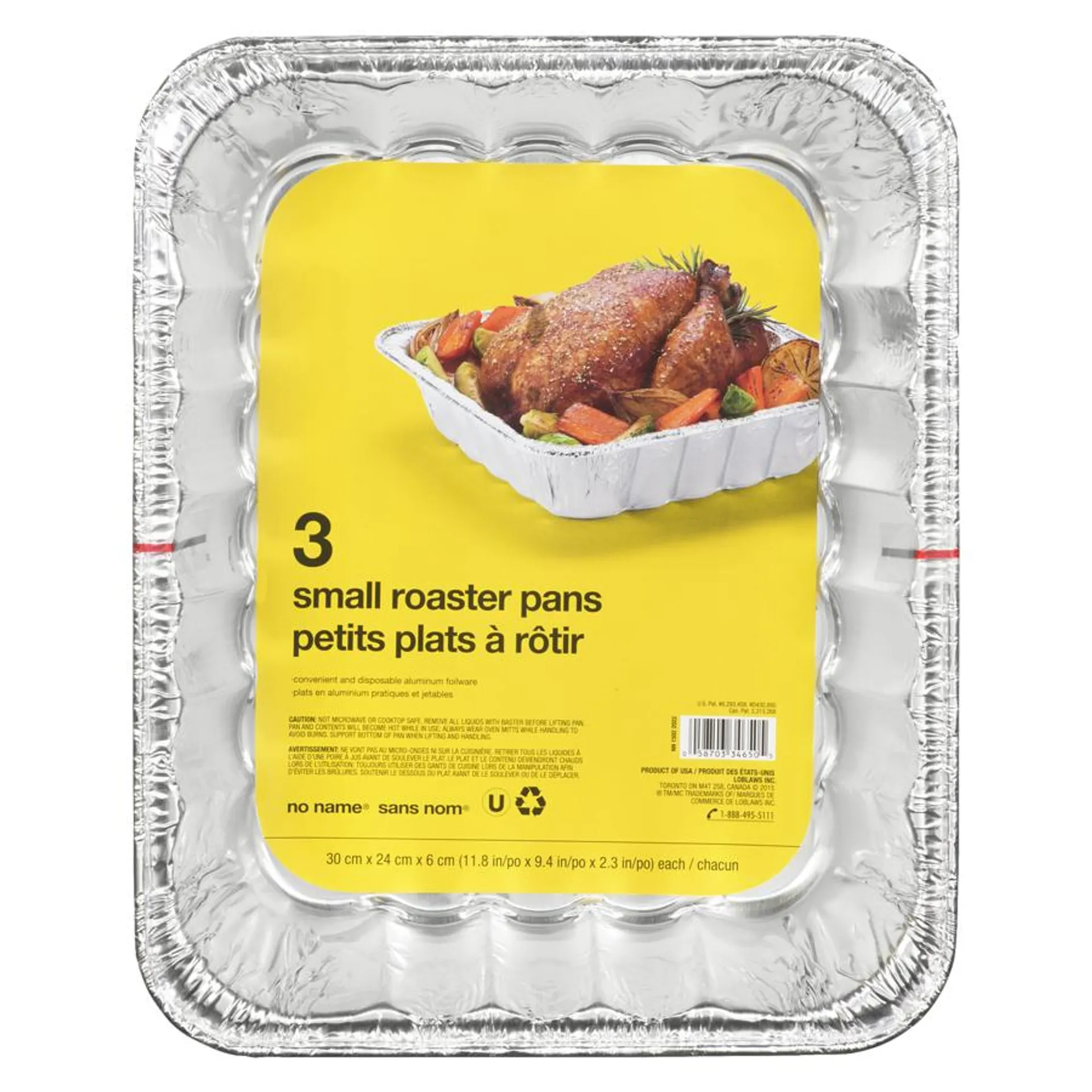 Small Roaster Pans, 3 pack